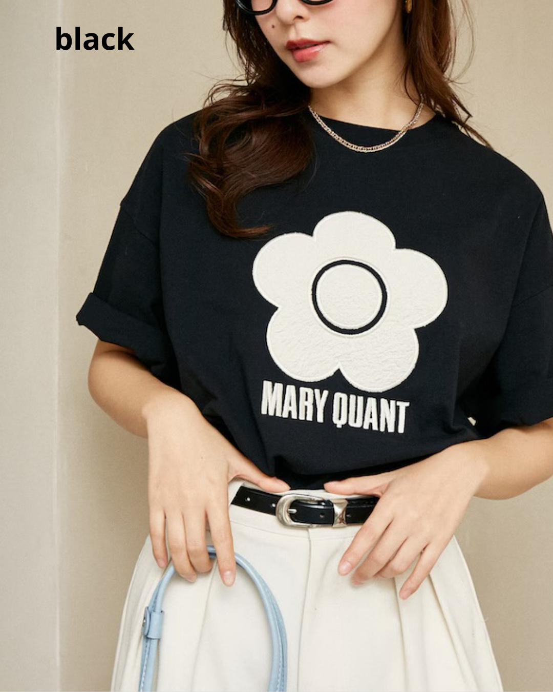 日本代購【 2026 新商品 日本直送  MARY QUANT × PUBLUX 限定聯乘  花花 T恤 Limited Collab logo tee 】