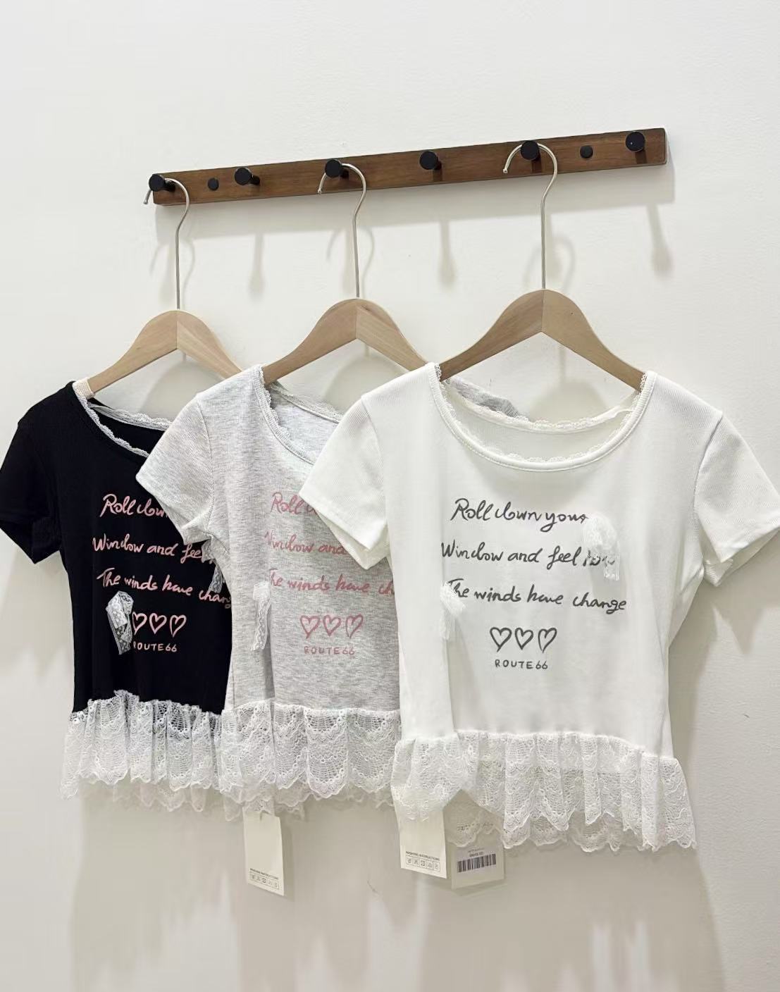 TP320字母印花蝴蝶结