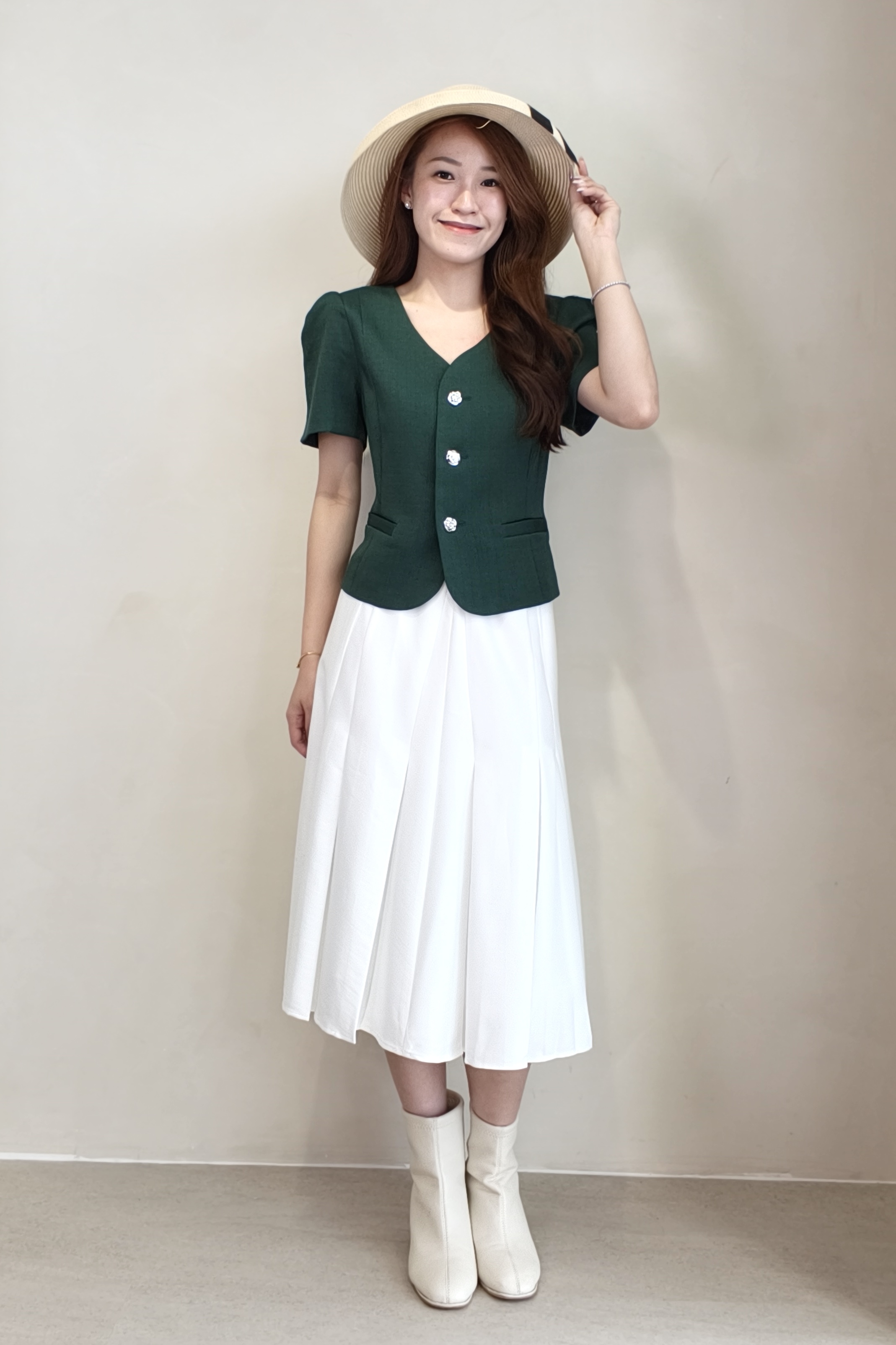 266096 Emerald Grace Tailored Blouse