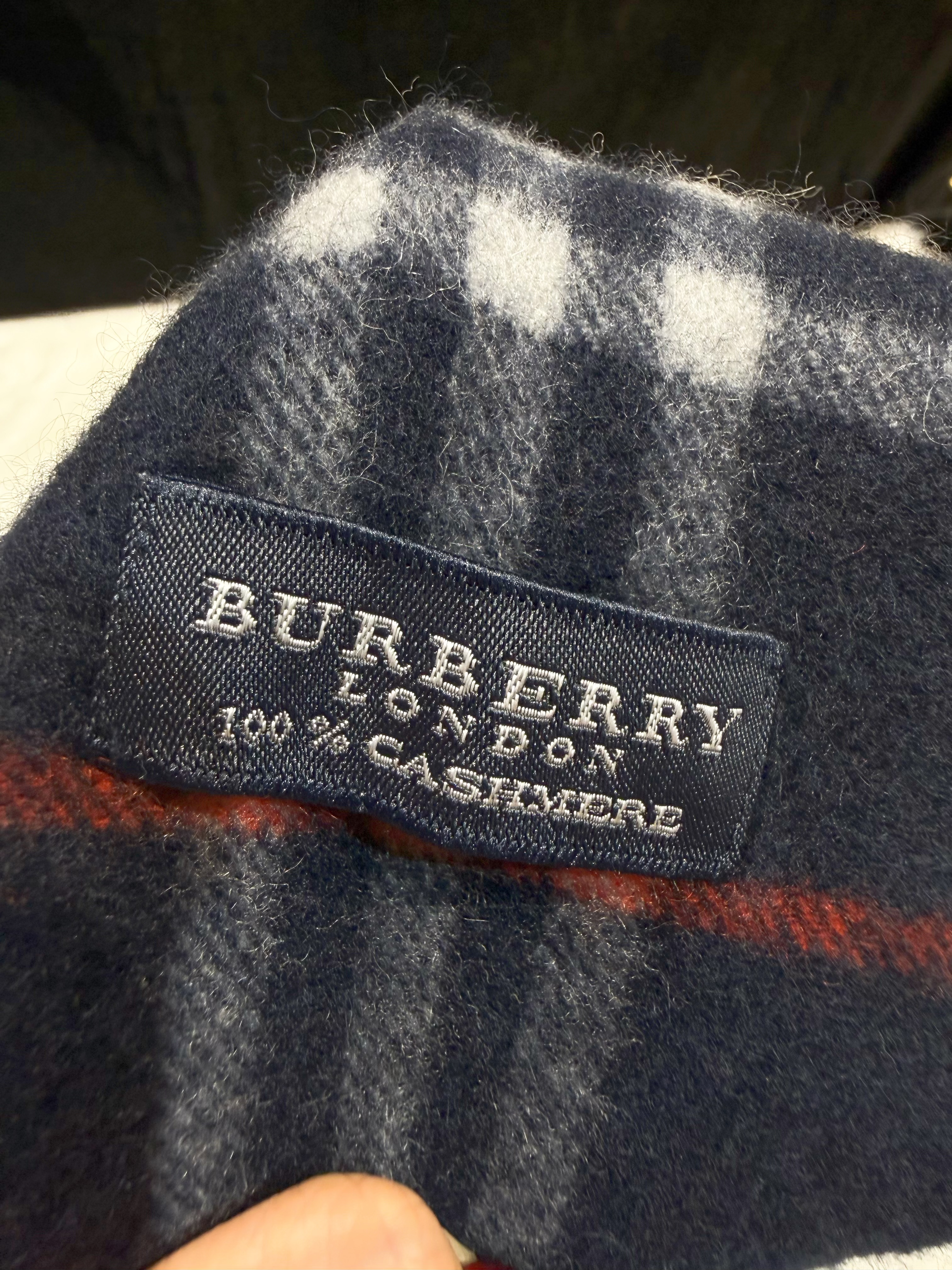 Burberry scarf short/check/navy