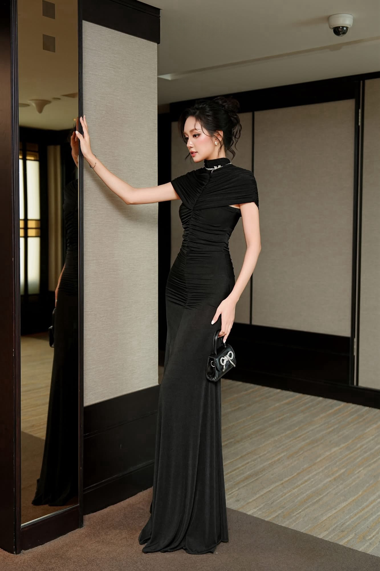 Eclipse Ruched Column Dress