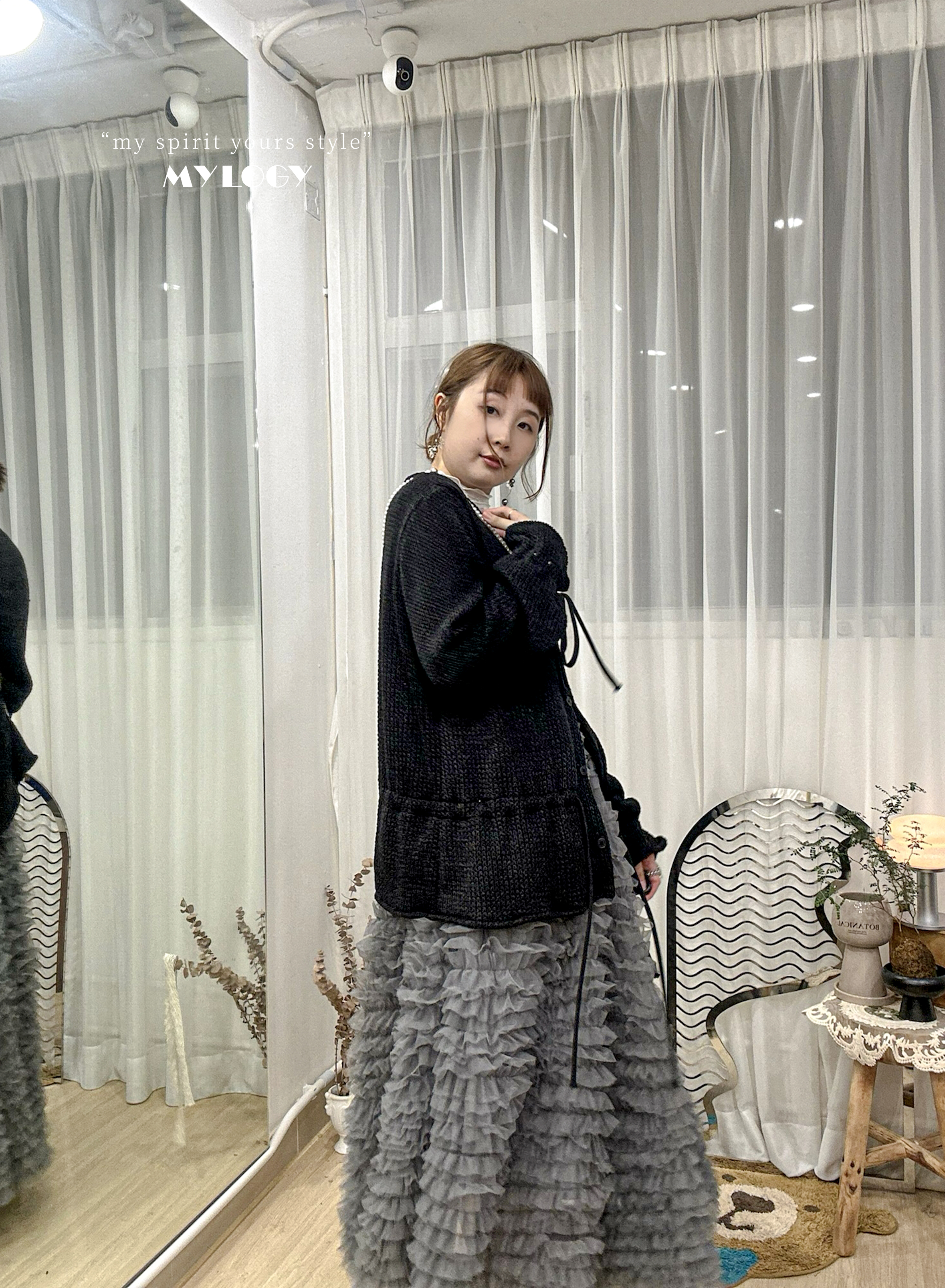 極簡顯瘦～2-ways 索繩開胸針織 UL0001