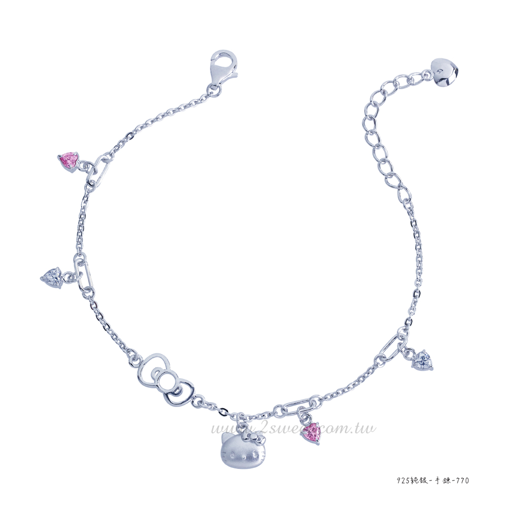 📦訂購 台灣代購 2sweet 甜蜜約定 Sanrio Hello Kitty 彩色鋯石系列 925純銀手鏈