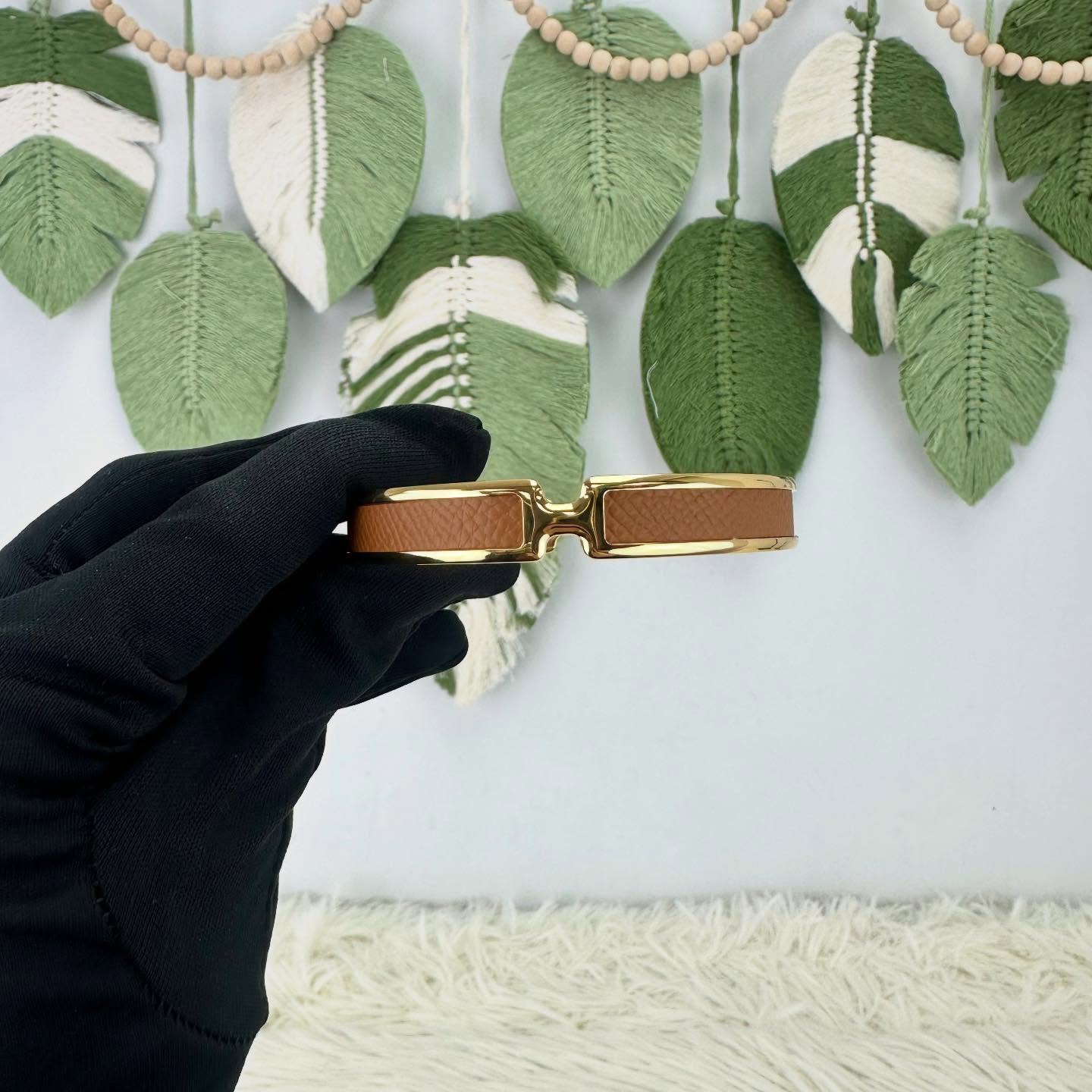 HERMES 閑置品🌟Olympe bracelet 金棕色 T3 Size 全套有單🤎