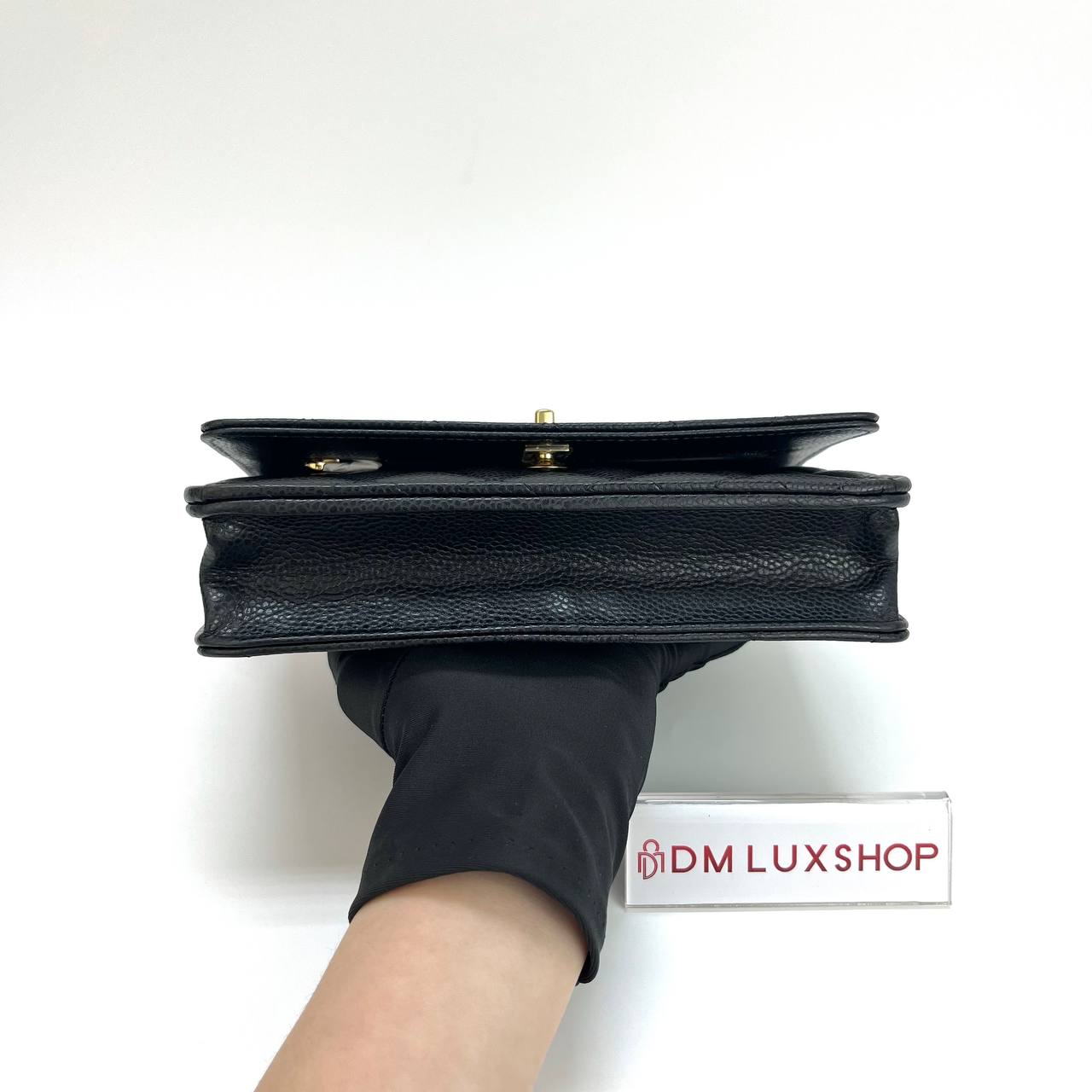Chanel Black Caviar WOC GHW (Microchip)