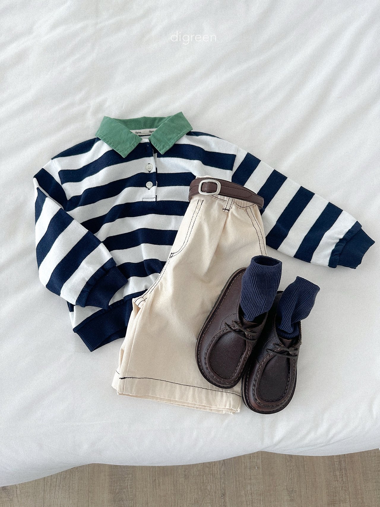 Digreen | striped collar mtm 
