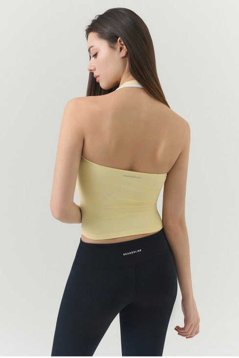 女神風交疊掛頸Top 預購_Layered Halter Tank Top by Grandeline
