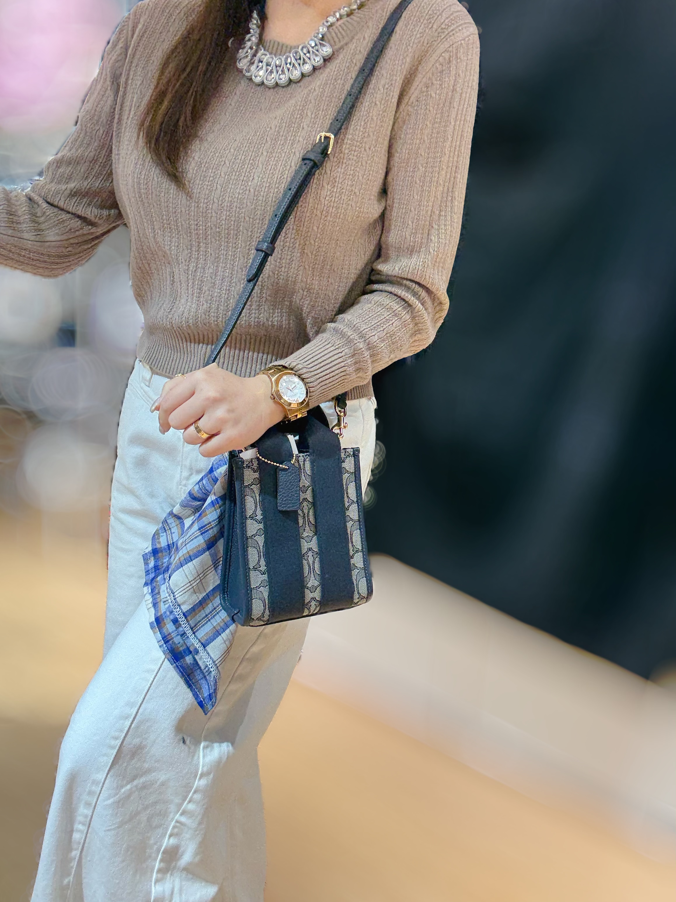 Coach Smith mini tote canvas/navy/m