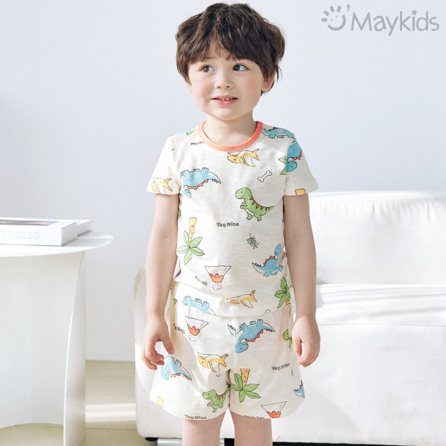 Maykids 5分袖家居服 (仙人掌恐龍)