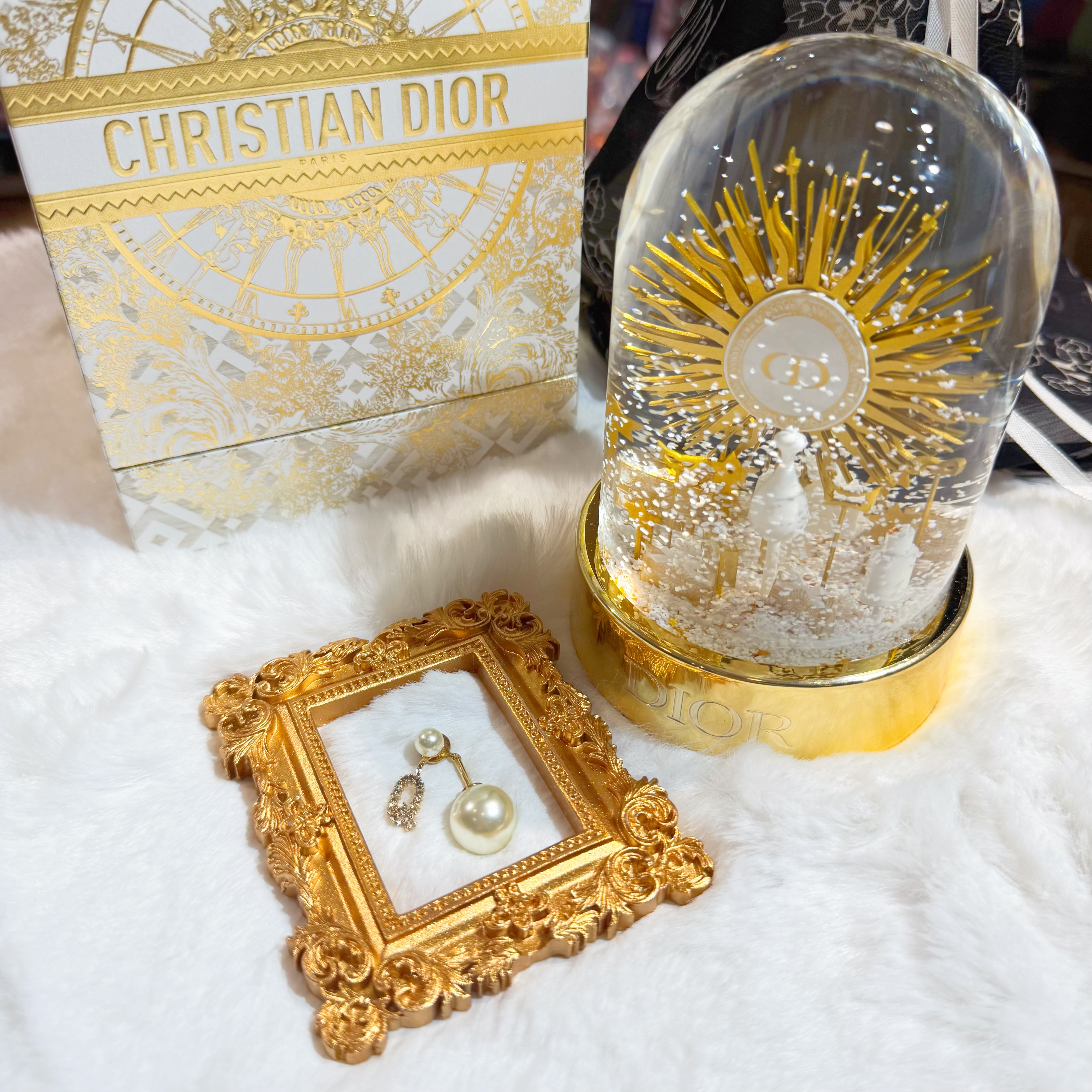 Dior earrings pearl/Q