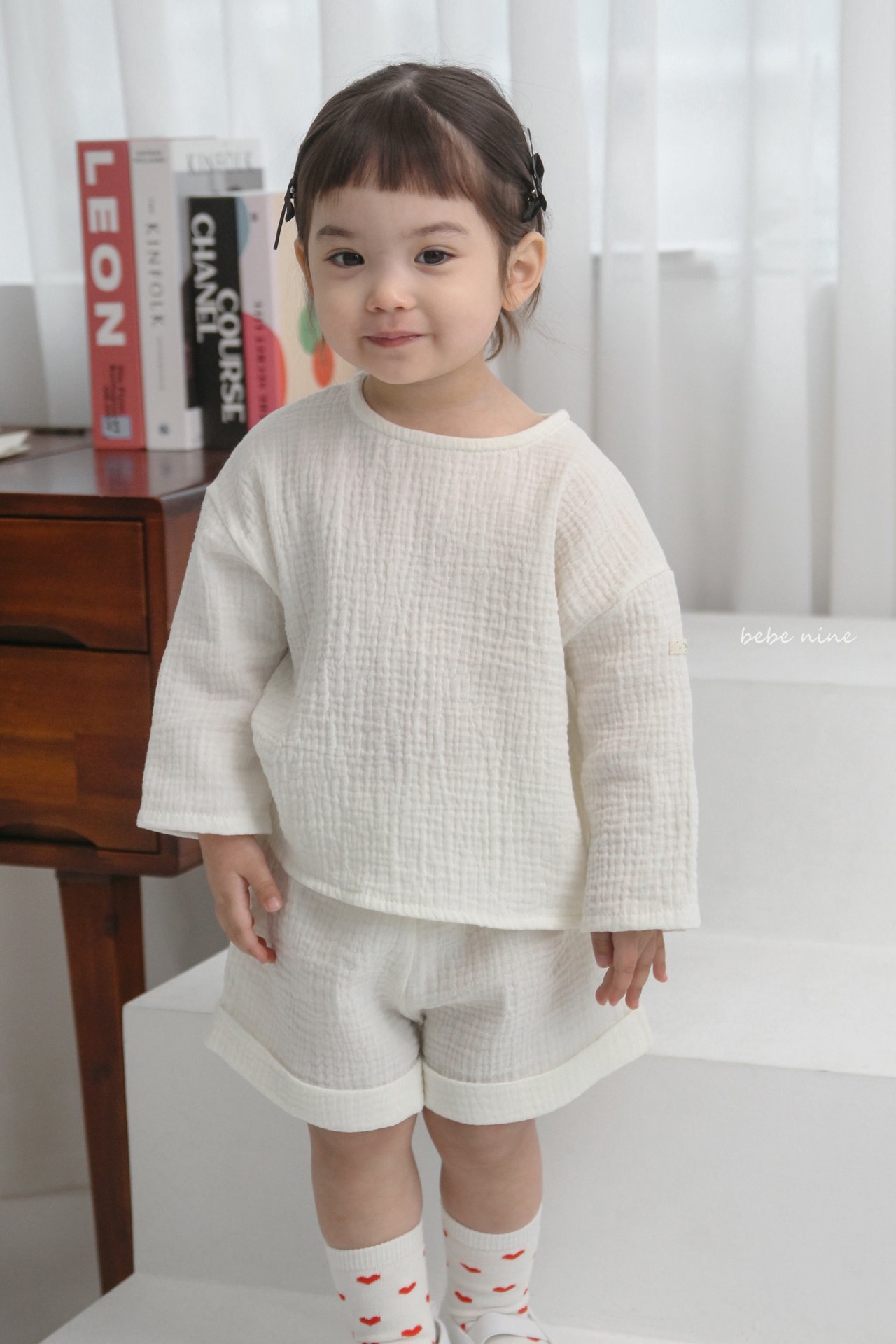 🌸預訂 韓國直送🌸🇰🇷Bebenine兩色簡約純色棉紗長袖上下套裝