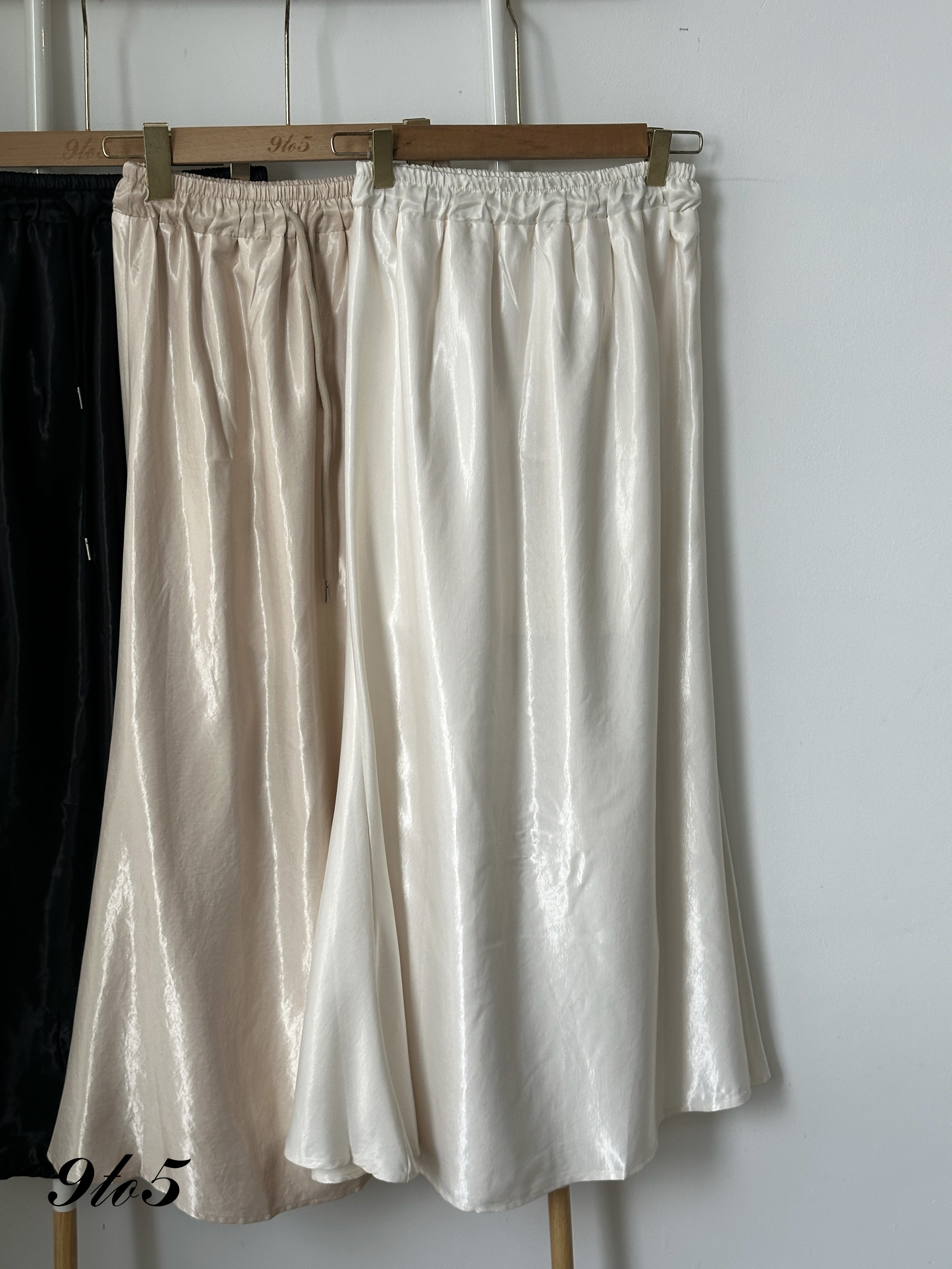 S1830 Long Satin Skirt - 3 Colors 