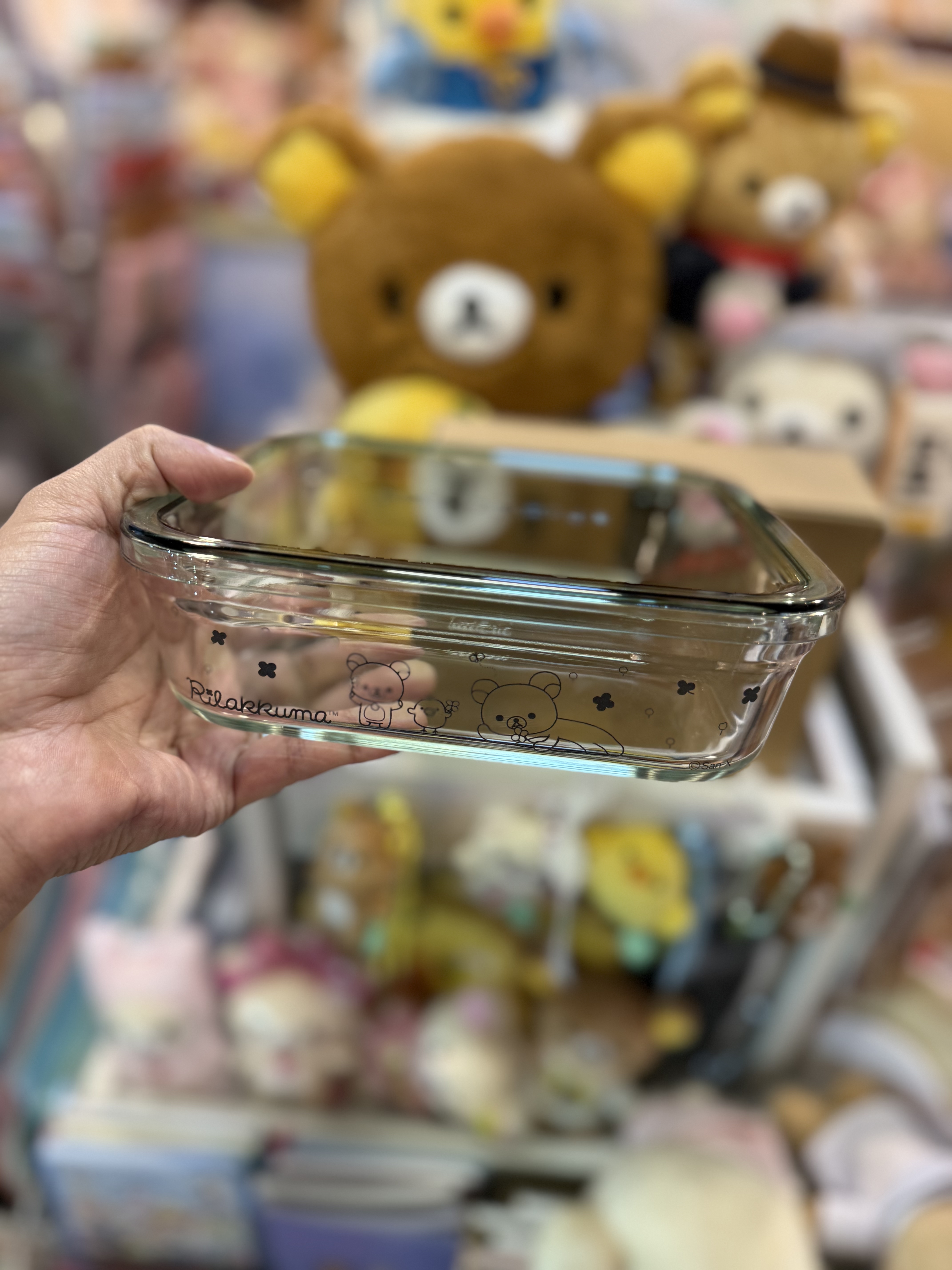 《現貨》全新日本專店限定 Rilakkuma 耐熱玻璃製食物盒（1200 ml)