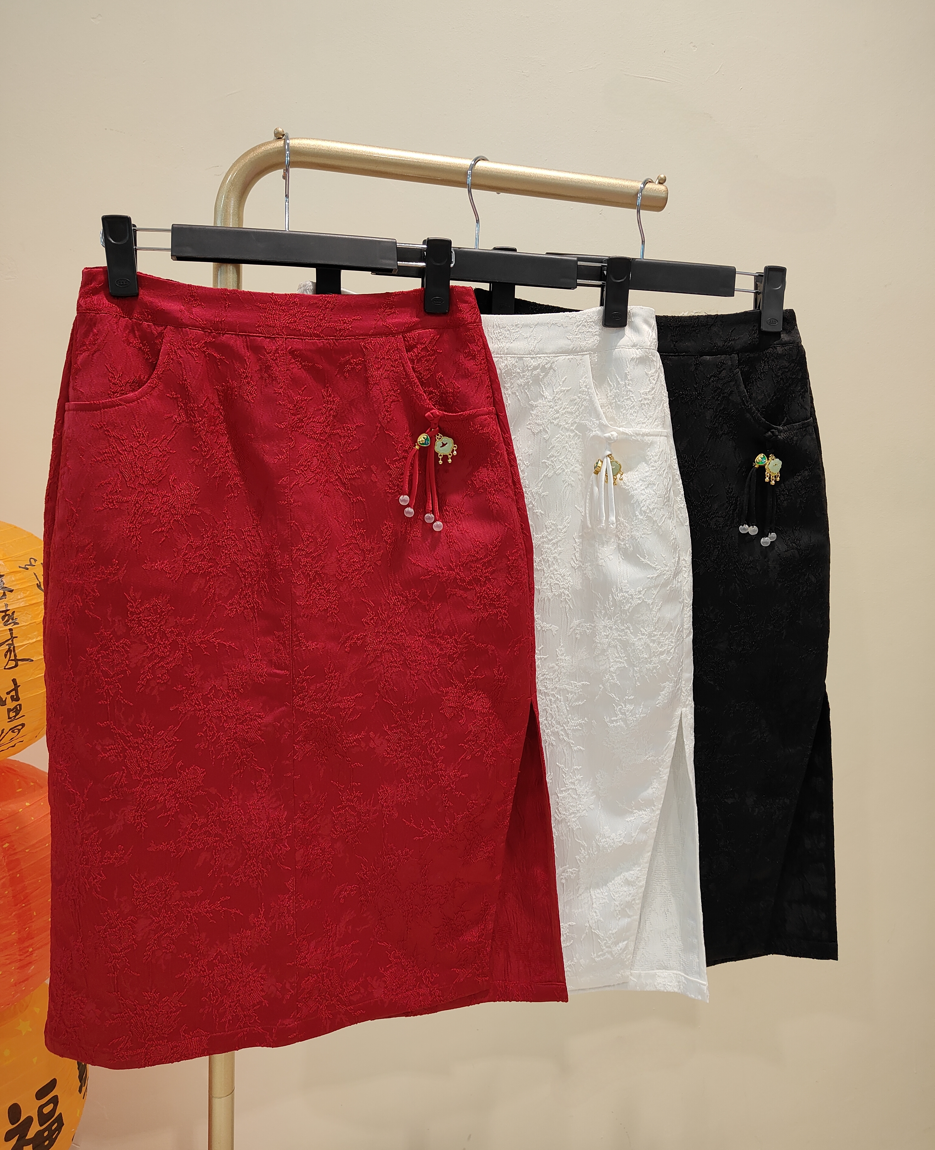 精致盘扣半裙 1666