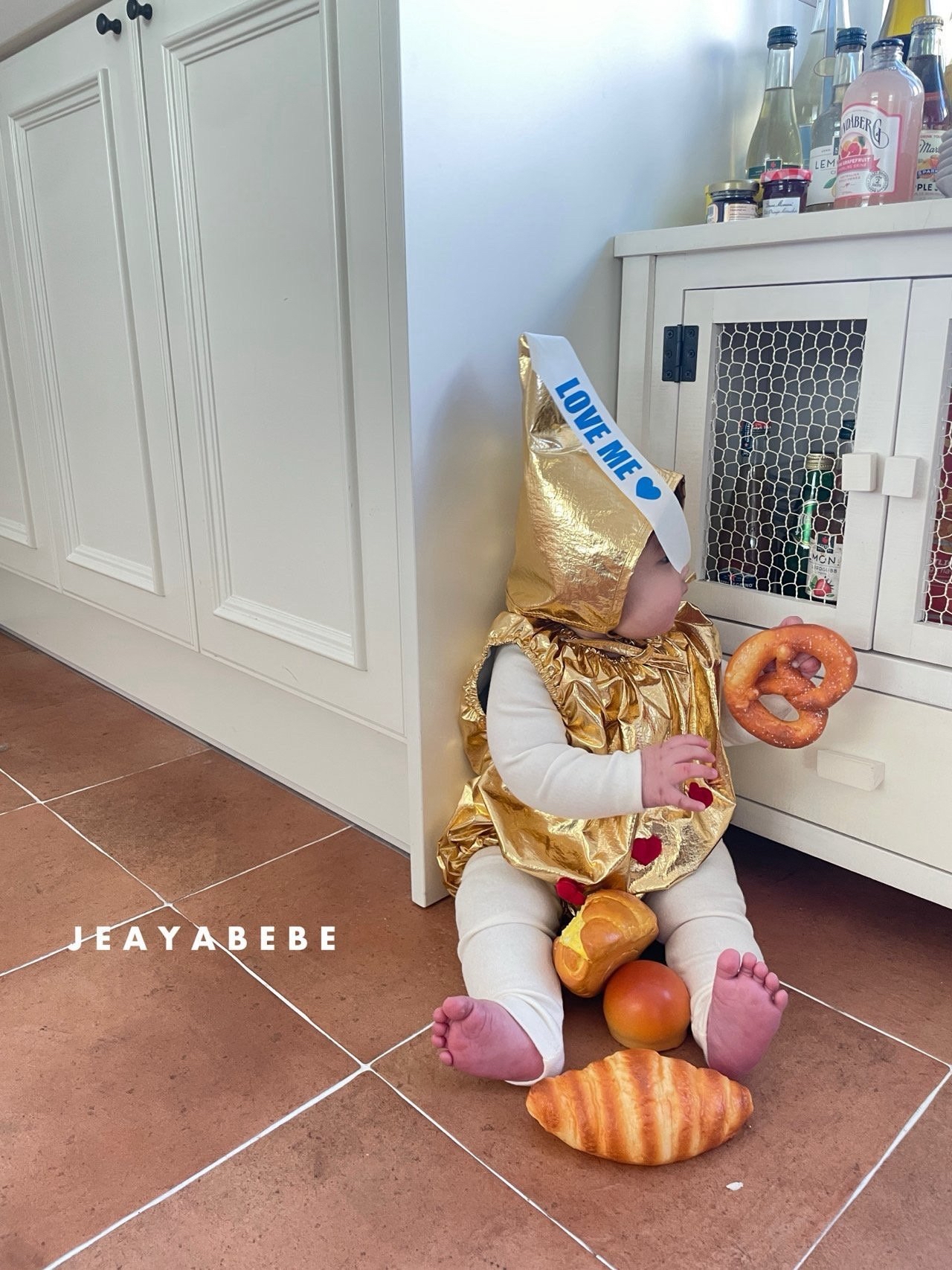 Jeayabebe | Golden set (帽+背心suit)