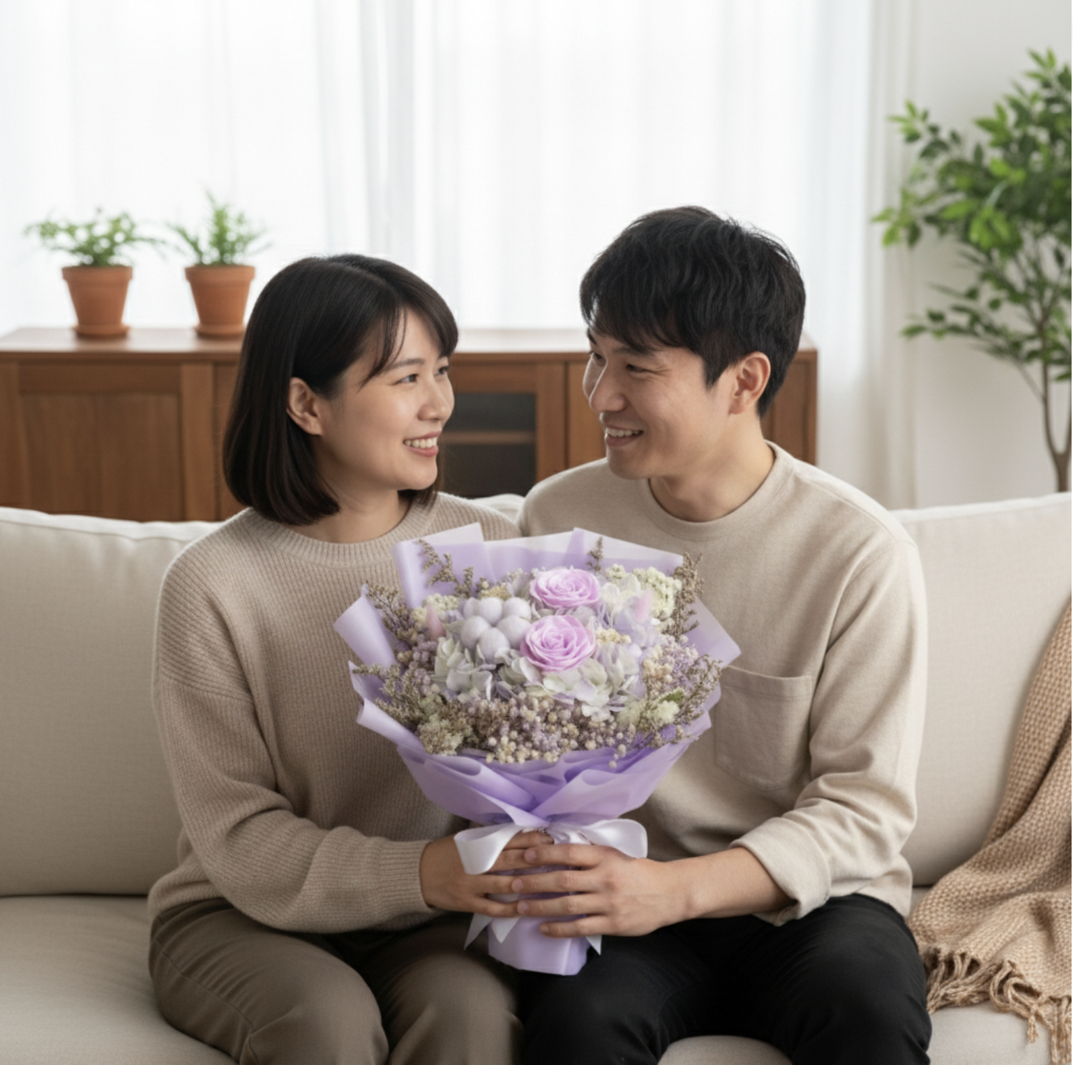 👉🏻乾👈🏻香皂玫瑰 配 棉子花丨主花 3支丨小花束丨心意小花束丨情人節小花束丨畢業小花束