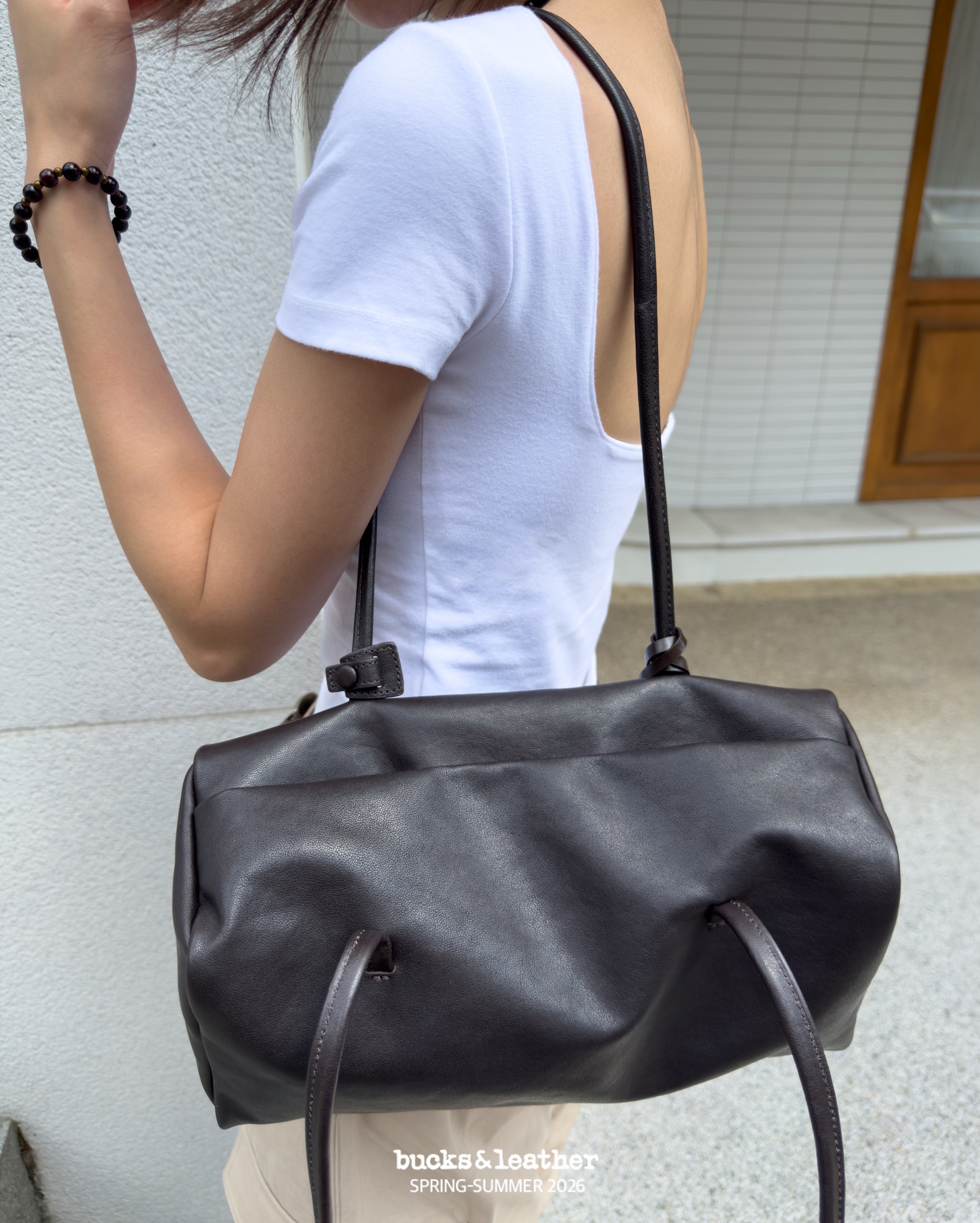 【26SS 】預訂_Brick Shoulder Bag By Bucks & leather