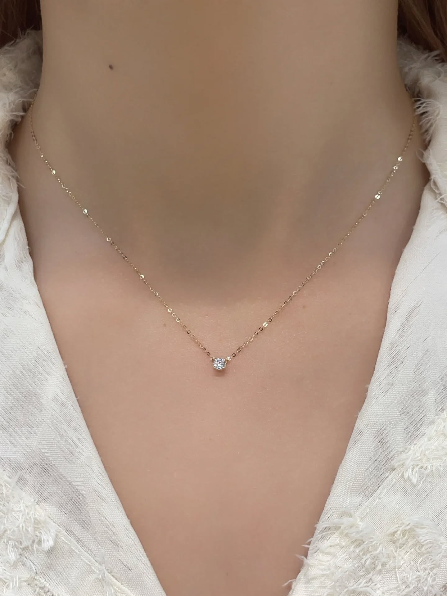 15分爆閃四爪鑽石項鍊 四爪鑲嵌閃耀天然鑽💎  18K鑲嵌天然鑽石💎