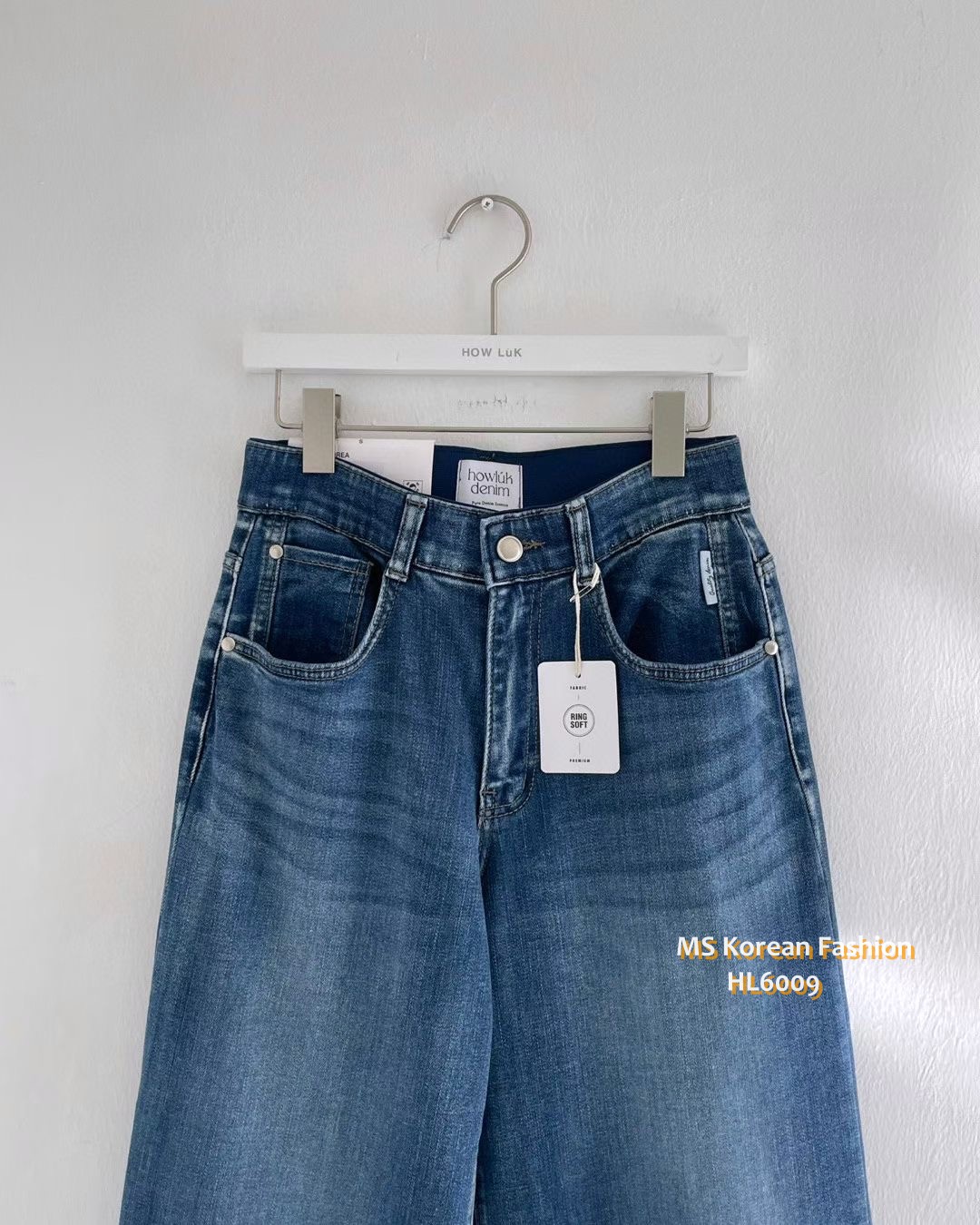 HL6009 韓國🌼Howluk靚洗水九分闊筒牛