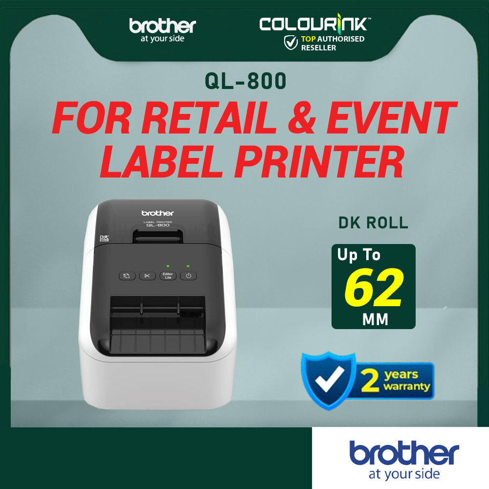 Brother QL-800 Label Sticker Printer | Dedicated for NPRA e-Labelling | Pharmacy Clinic QR Code Printing