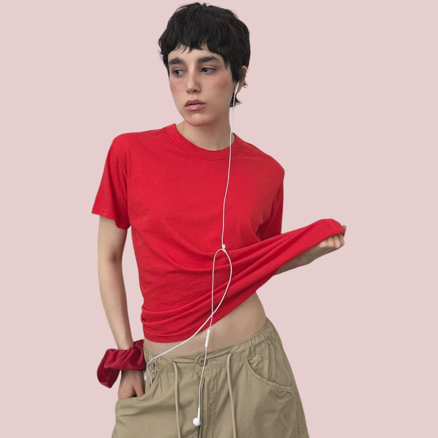 221397 洗水淨色Tee