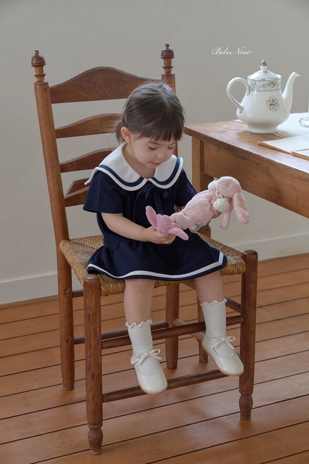 ☀️預訂 韓國直送☀️🇰🇷Bebenine三色海洋風水手領短袖連身裙