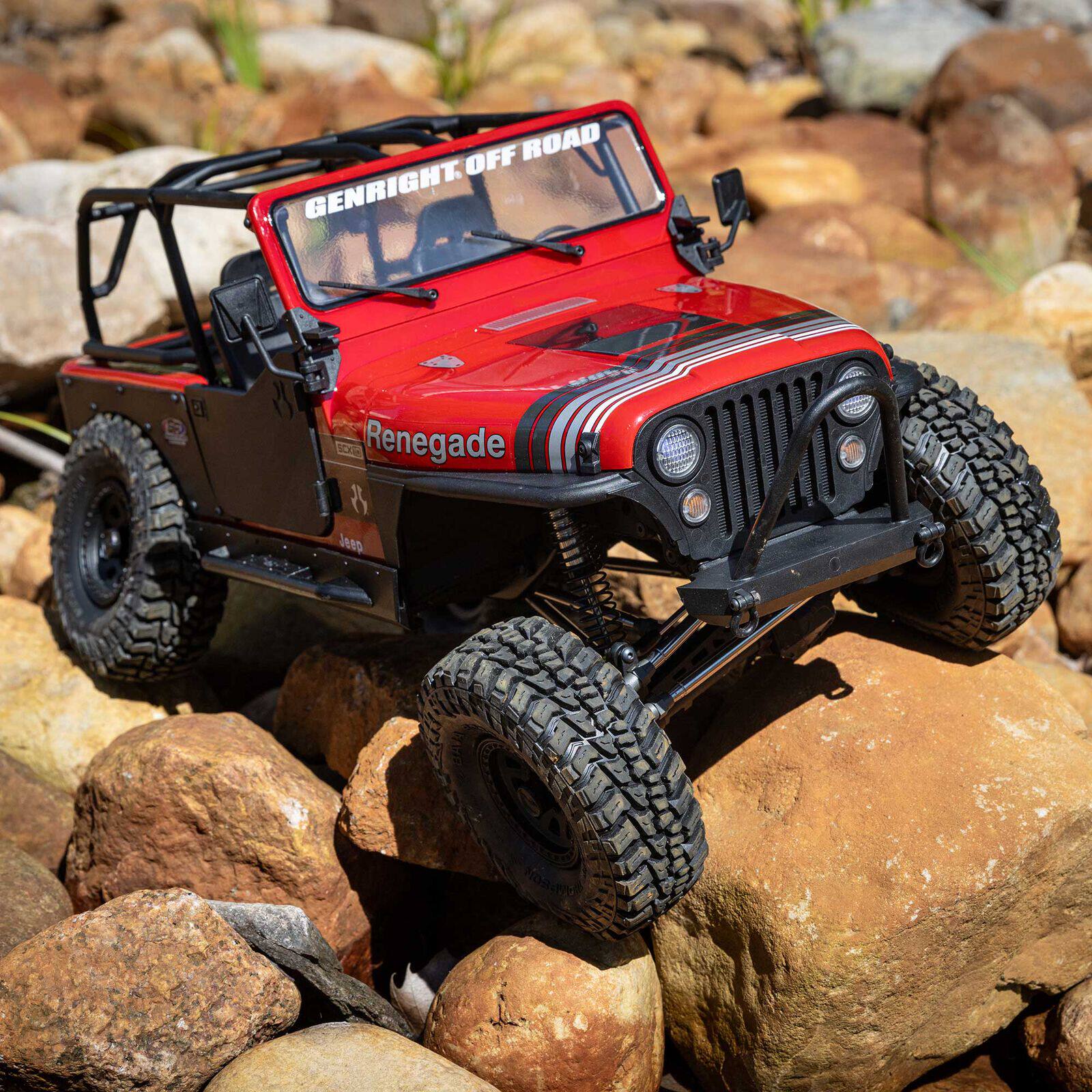 全新 AXIAL 1/10 SCX10 III Jeep CJ-7 四驅有刷 仿真攀爬車 | 支持3S電池 | 紅色/古銅色