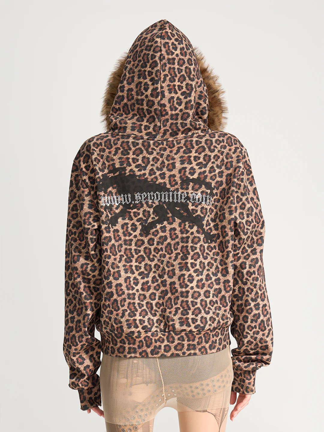 VAR-40｜PREDATOR LEOPARD · FAUX-FUR HOOD HOODIE