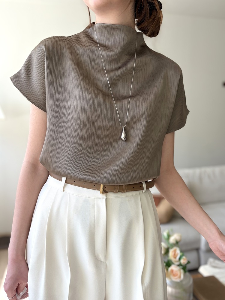 Timeless Pleated Flow Pants (Ivory)