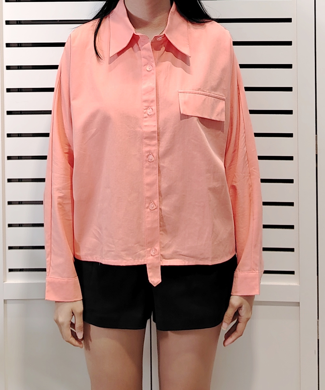 H03182 Collar Long Sleeve Shirt 