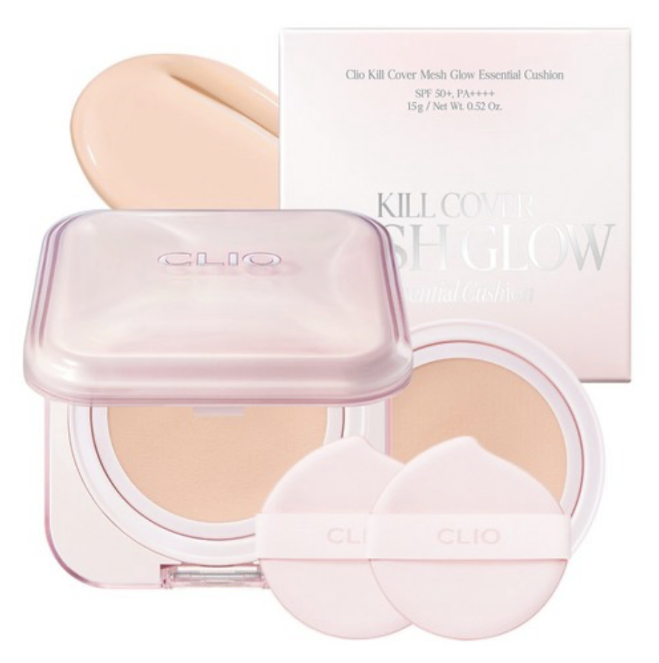韓國 CLIO 水潤光澤遮瑕氣墊 1+1｜ Kill Cover Mesh Glow Essential Cushion 