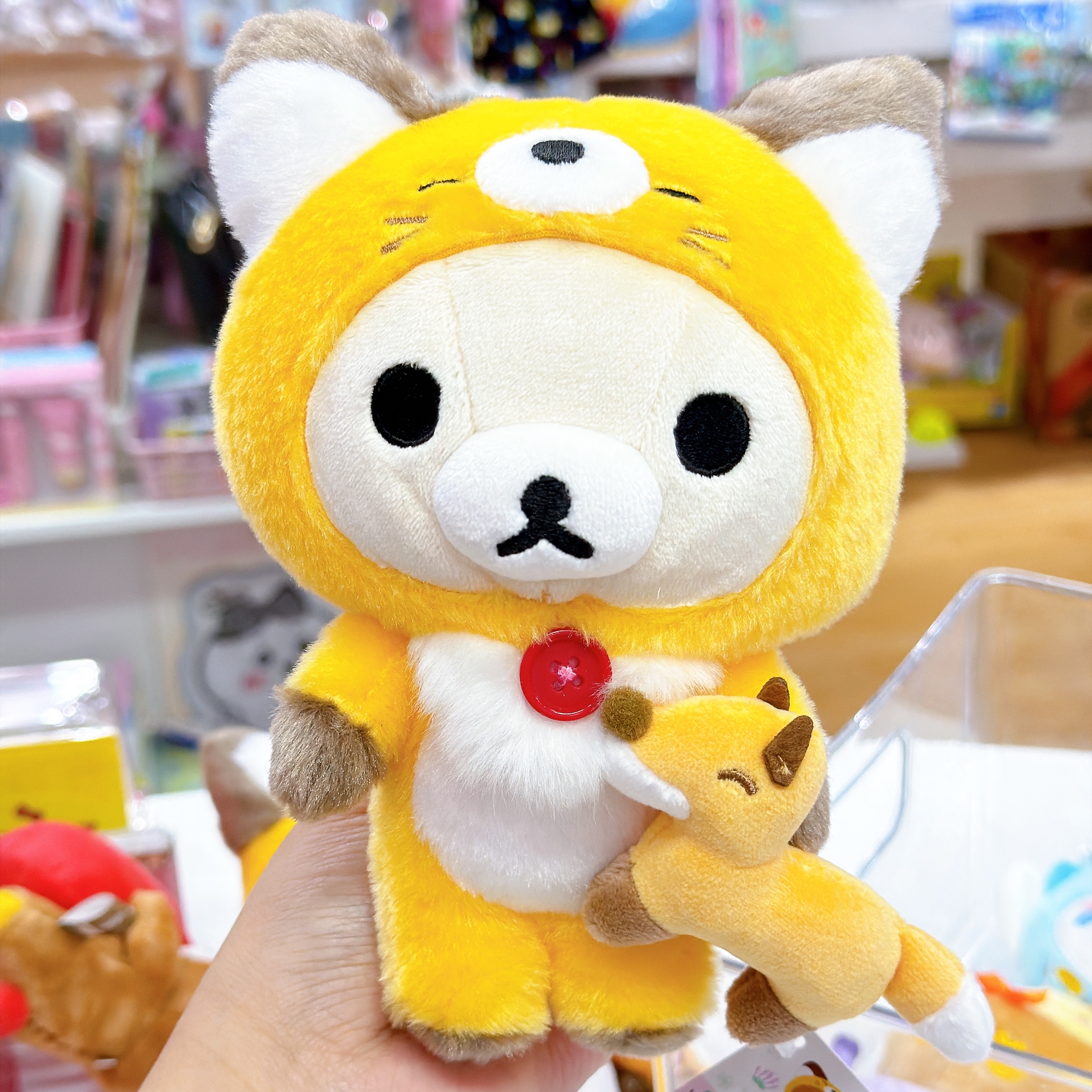 日本直送北海道限定鬆弛熊扮狐狸 公仔/福岡明太子公仔掛飾