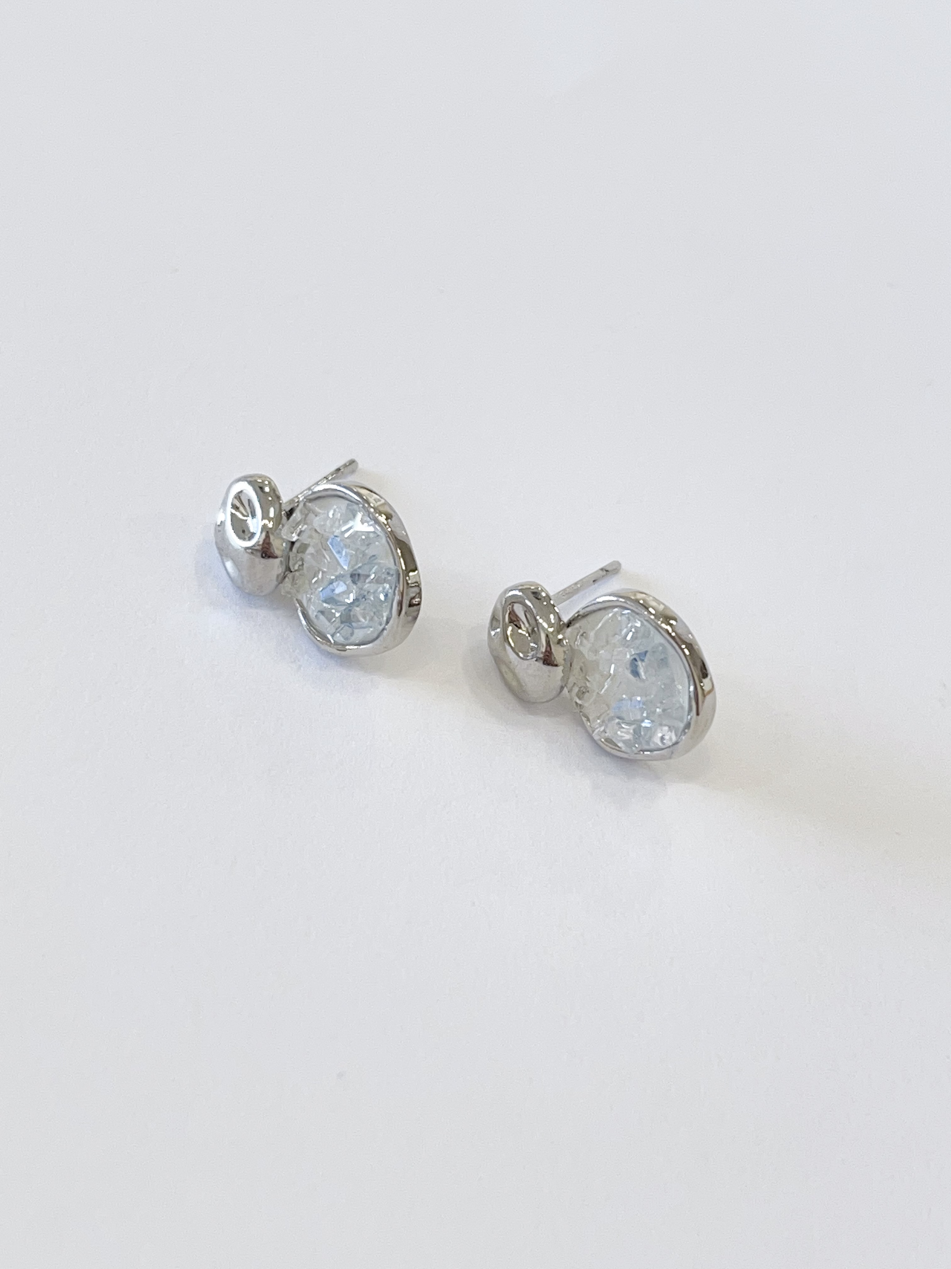 复古设计感圆形撞色耳环