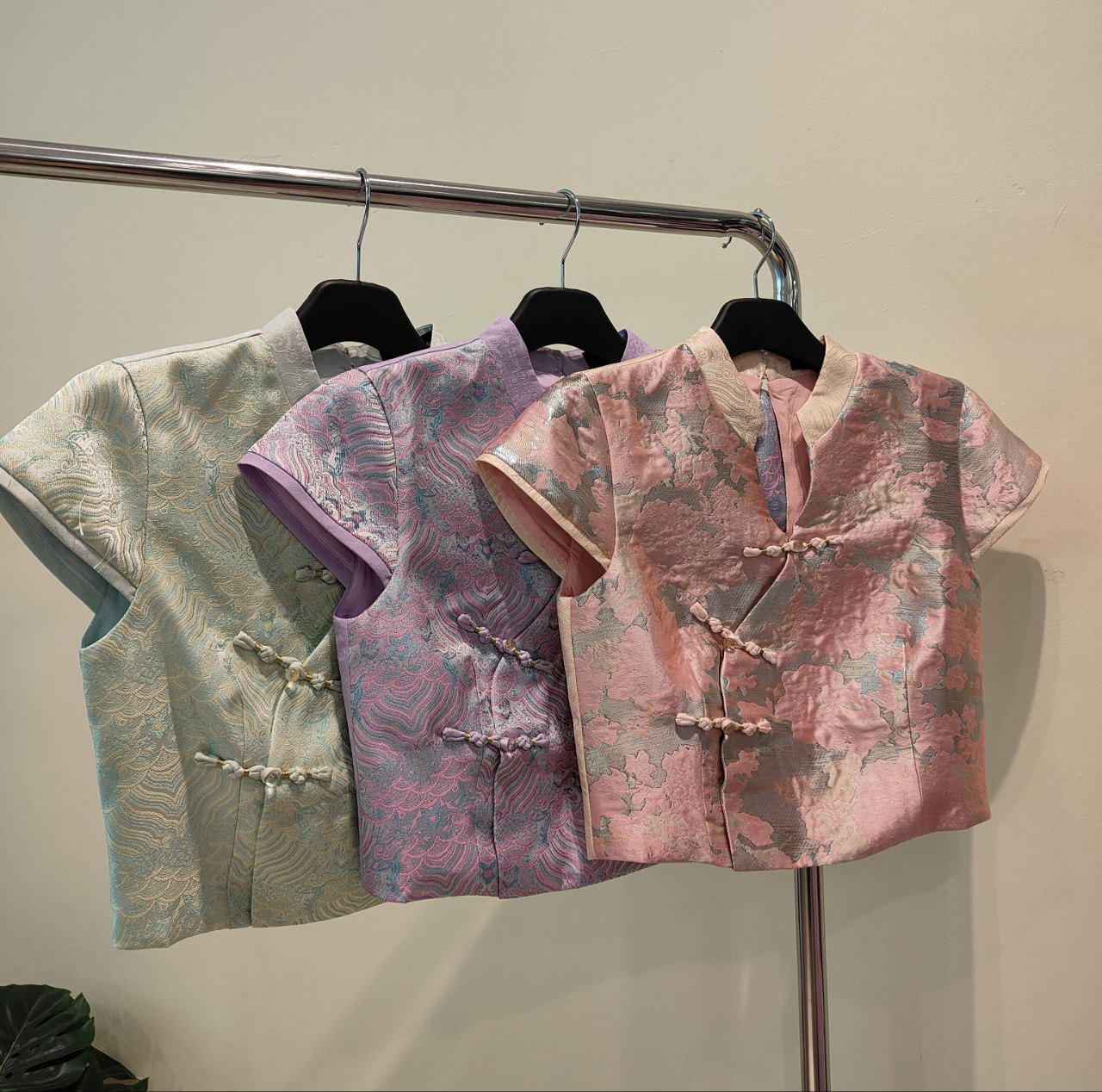 提花旗袍上衣 2617