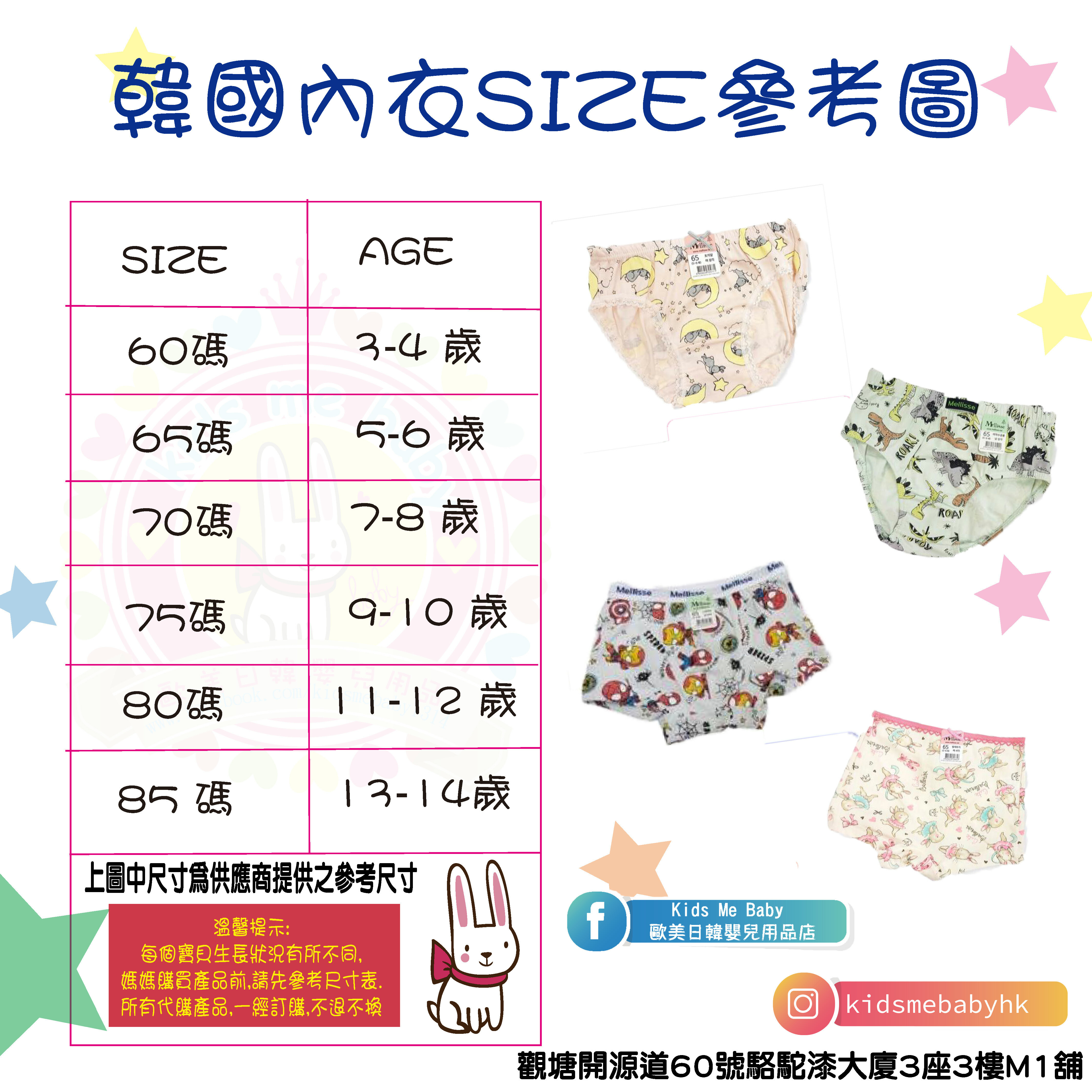 Mr. Kids 韓國製 純棉三角內褲 一套五條 (女童兔仔)