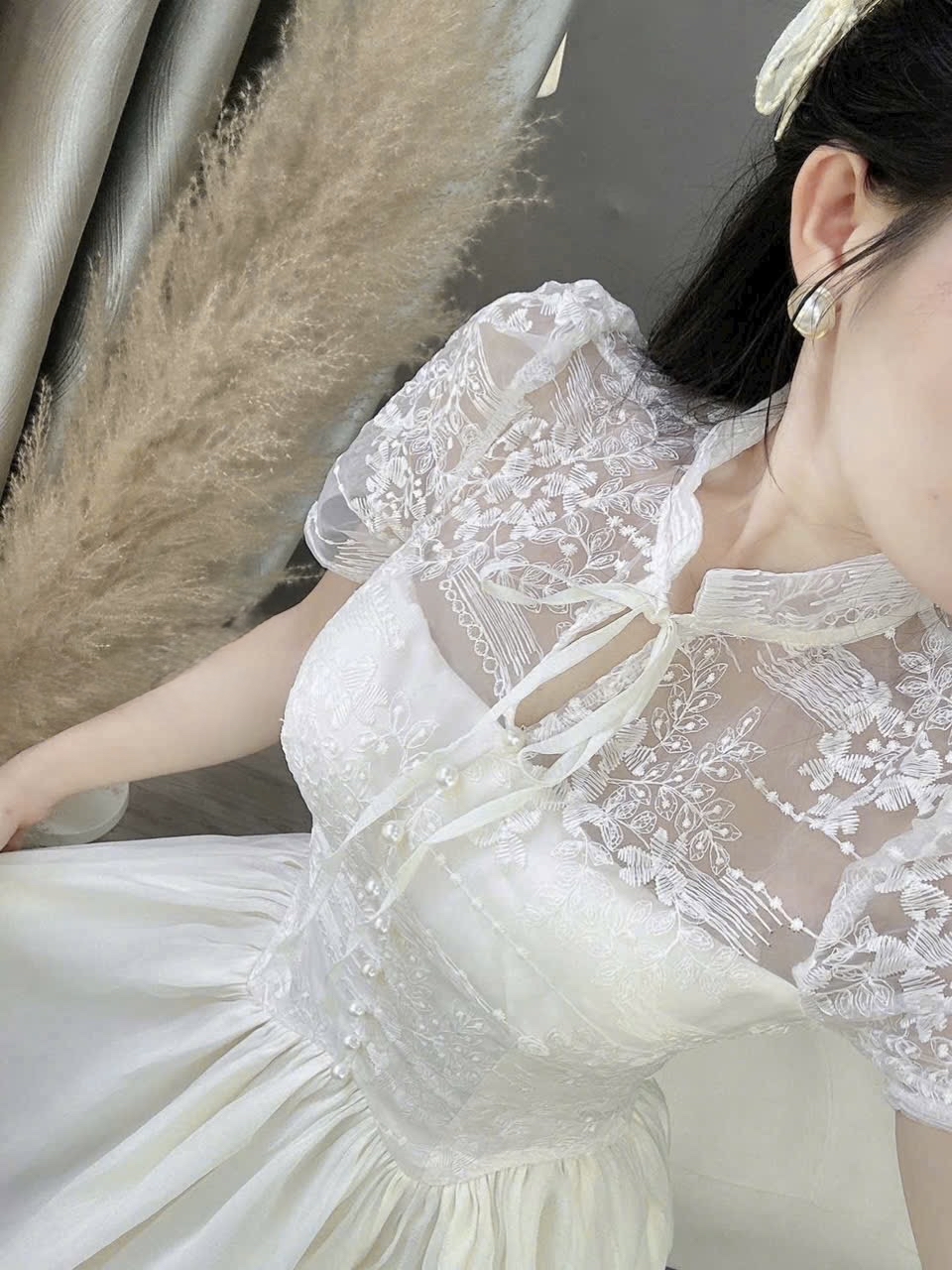 優雅蕾絲連身裙  * 復古