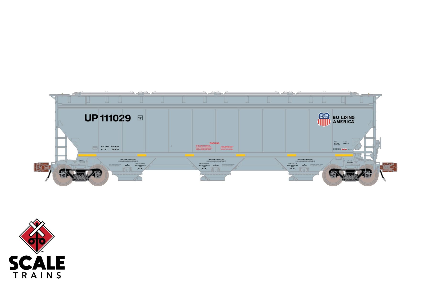 UP Gunderson 5188 Covered Hopper, Union Pacific/High Reporting Marks Scaletrains N