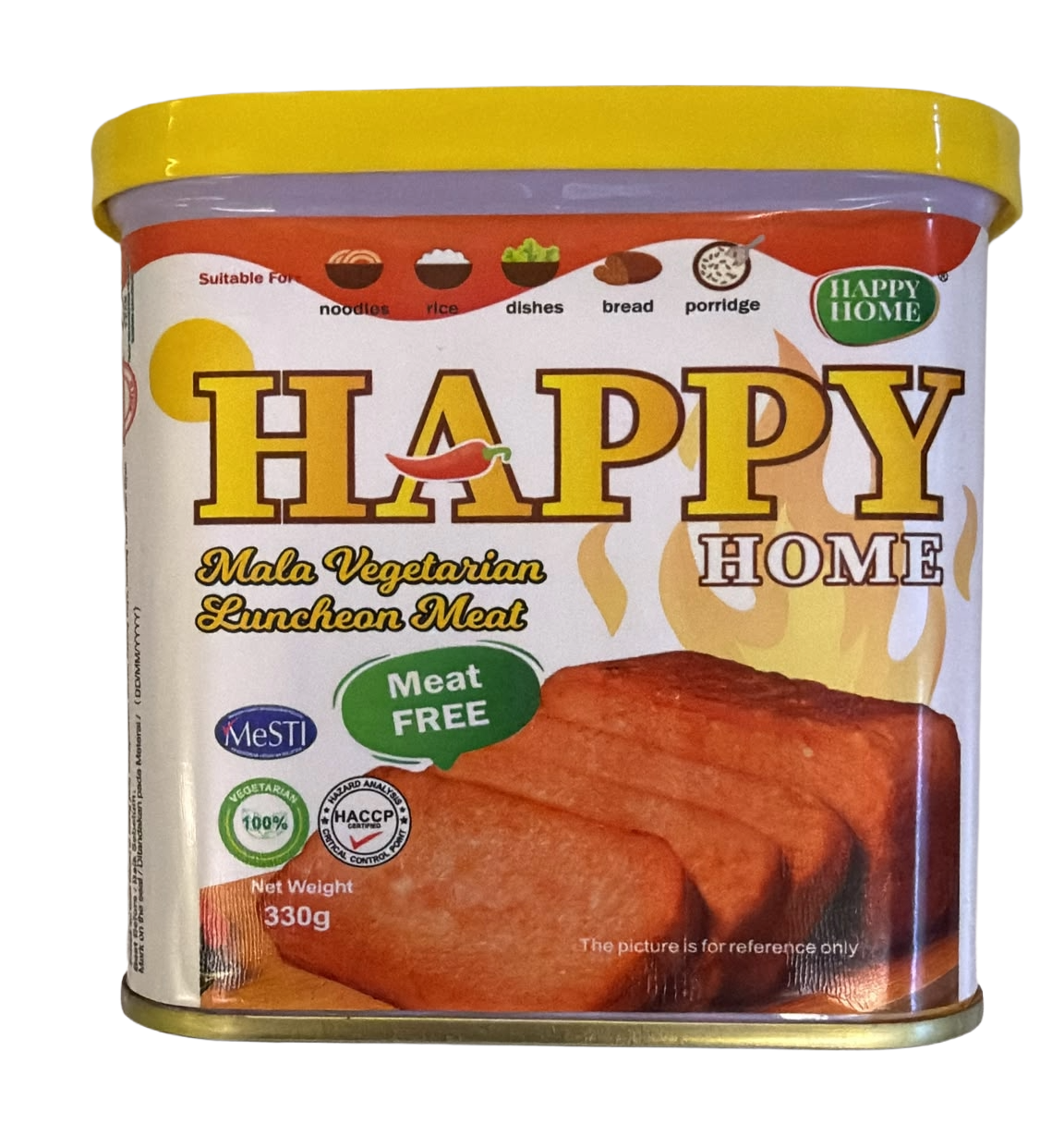 Happy Home-麻辣素食餐餐肉(蛋素) 330g/ Happy Home Mala Vegetarian Luncheon Meat (Ovo) 330g
