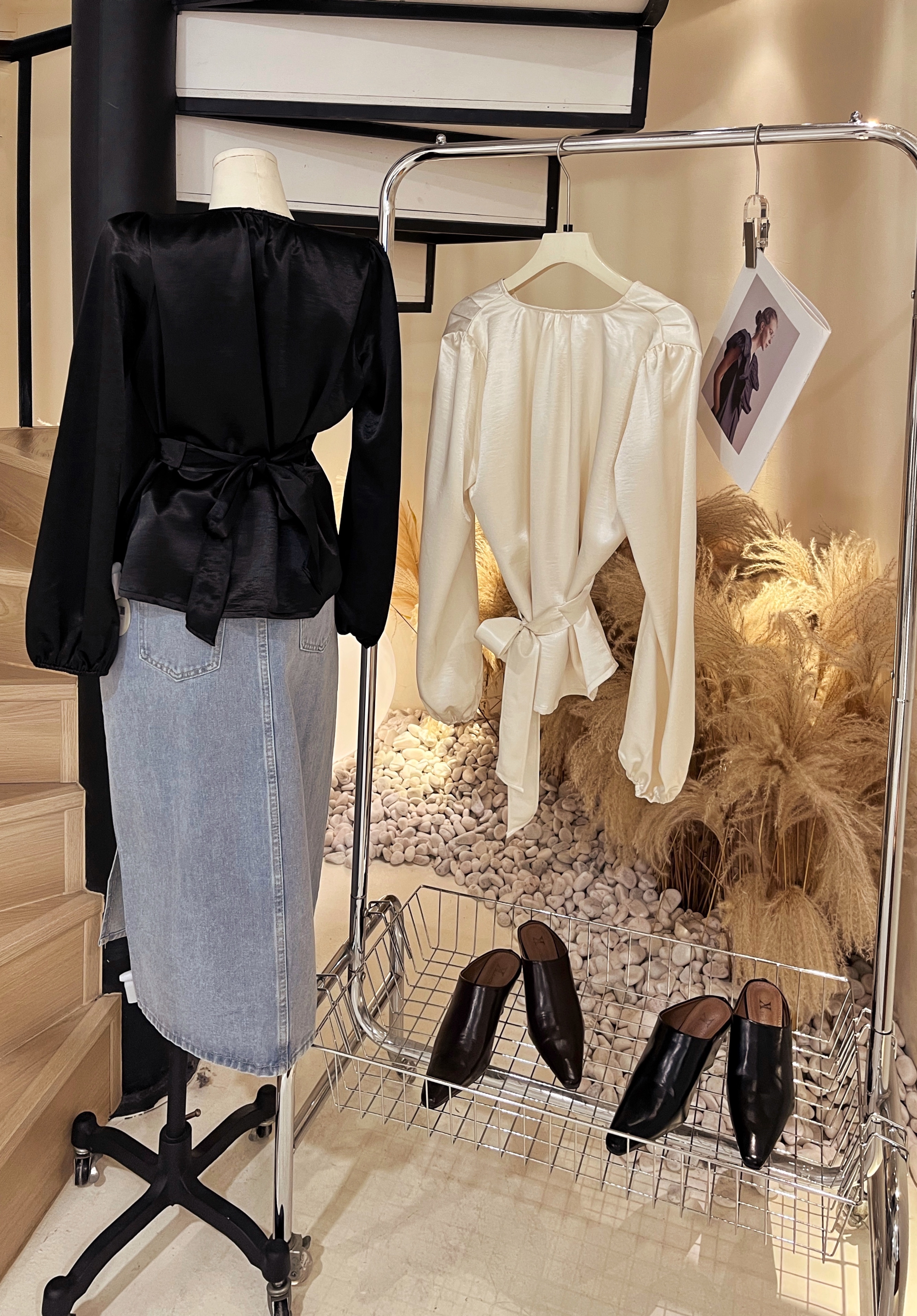 669683绑腰冰丝衬衣