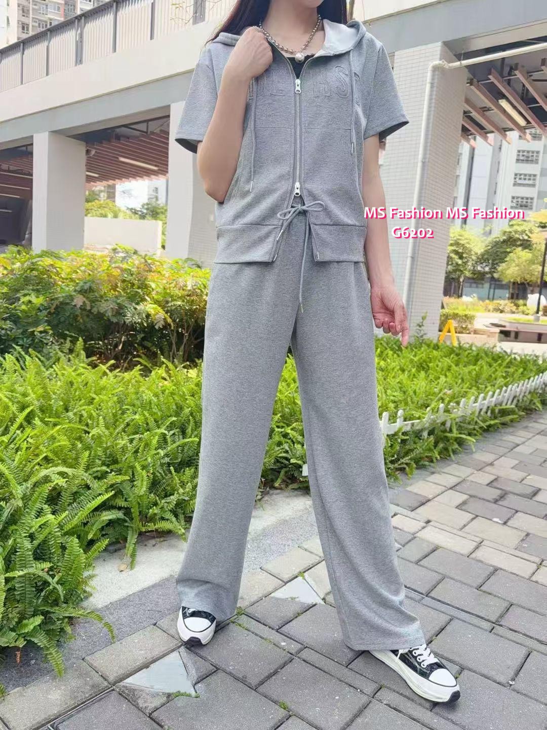 G6202 韓國🇰🇷有帽外套+長褲Set