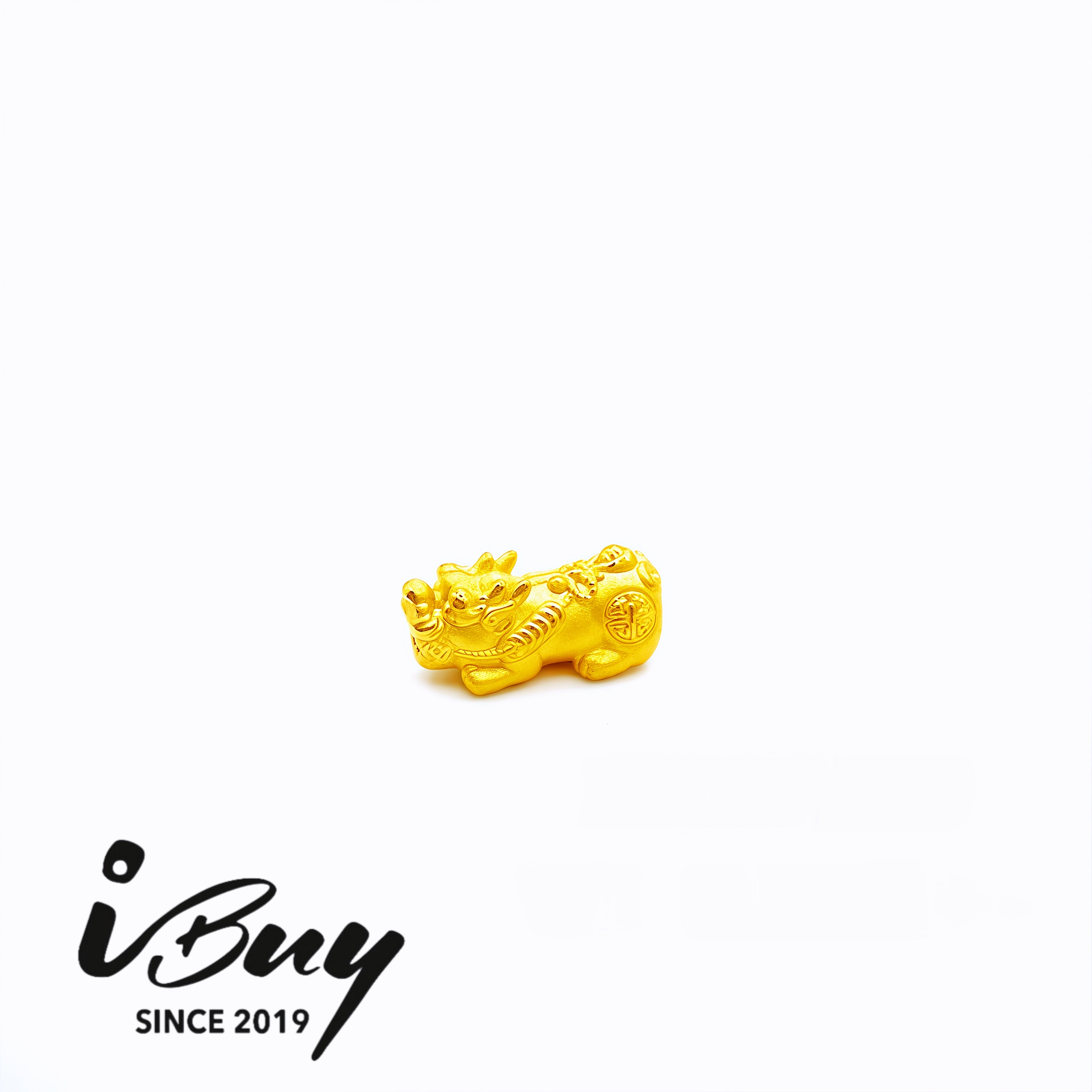 999 GOLD FORTUNE BLESSING PIXIU BEAD 999 金 招财纳福貔貅