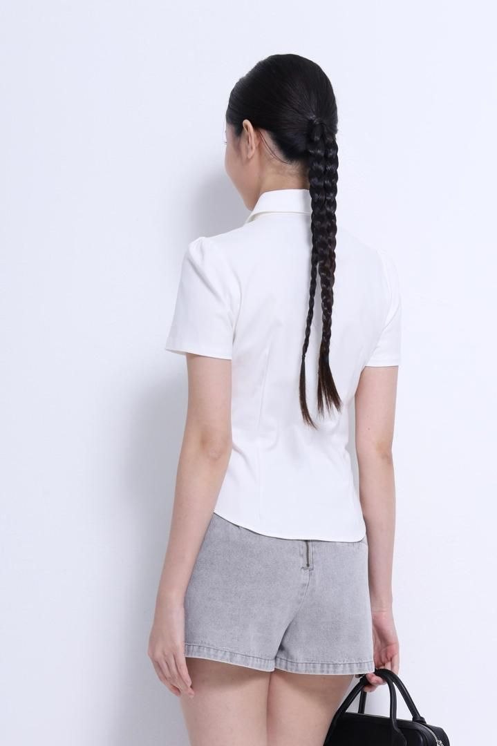 独家翻领显瘦上衣 2678