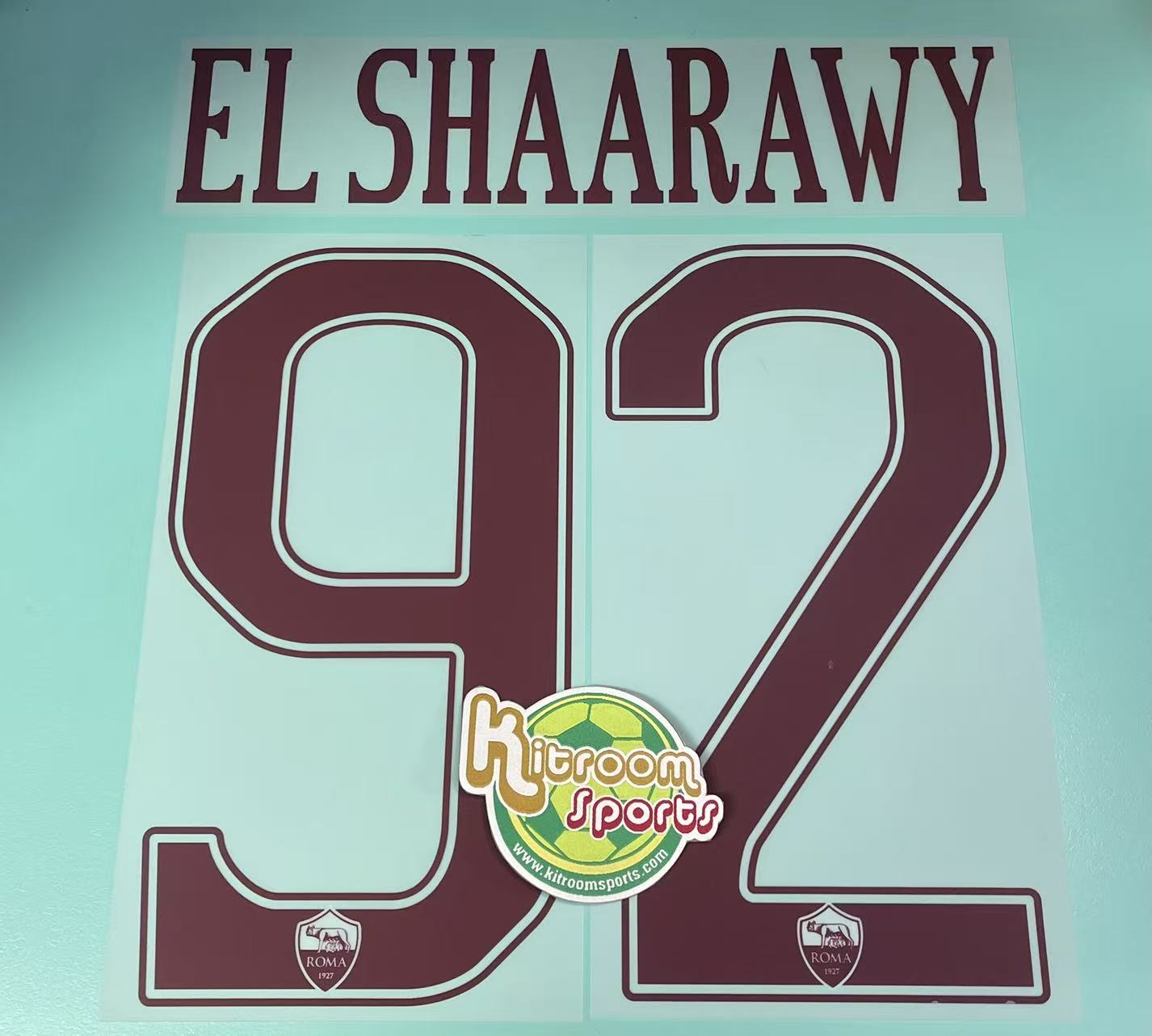 2016-17 Roma Away Nameset #92 EL SHAARAWY