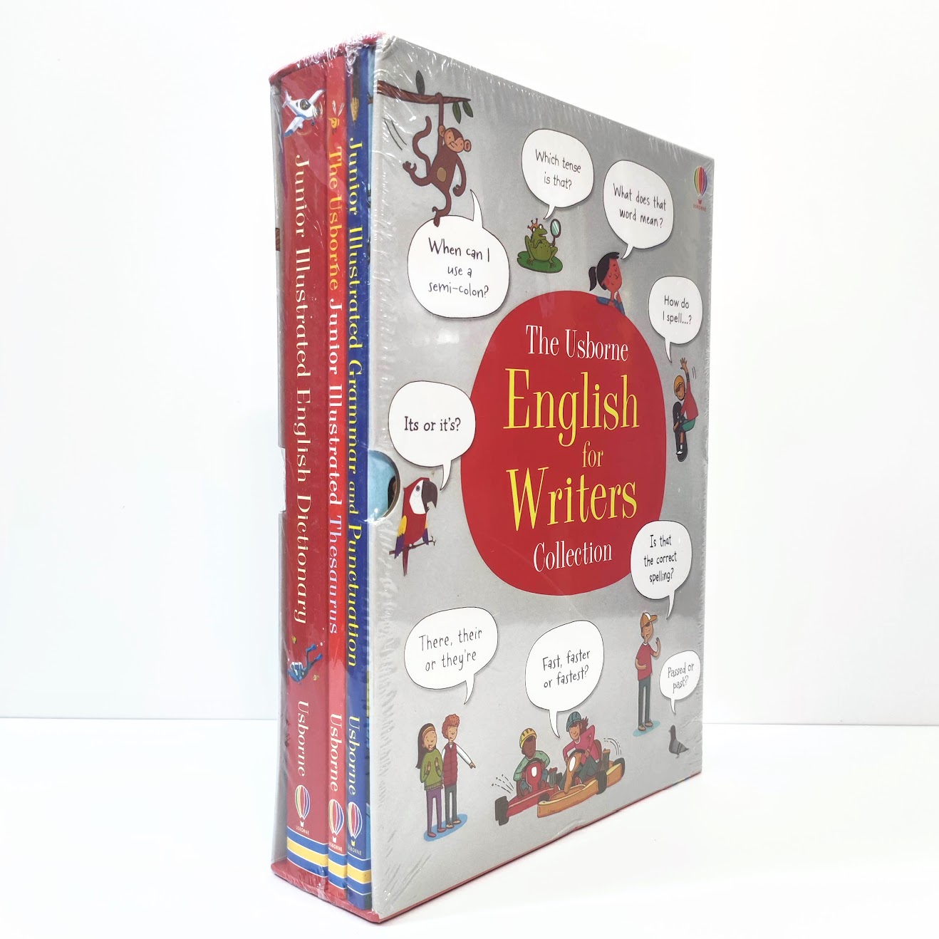 Usborne English for writers Collection 3 books | Junior Illustrated Grammar Punctuation| Junior Illustrated English Dictionary | Junior Illustrated Thesaurus | 全彩插圖英文詞典字典 1套3本  |U02 