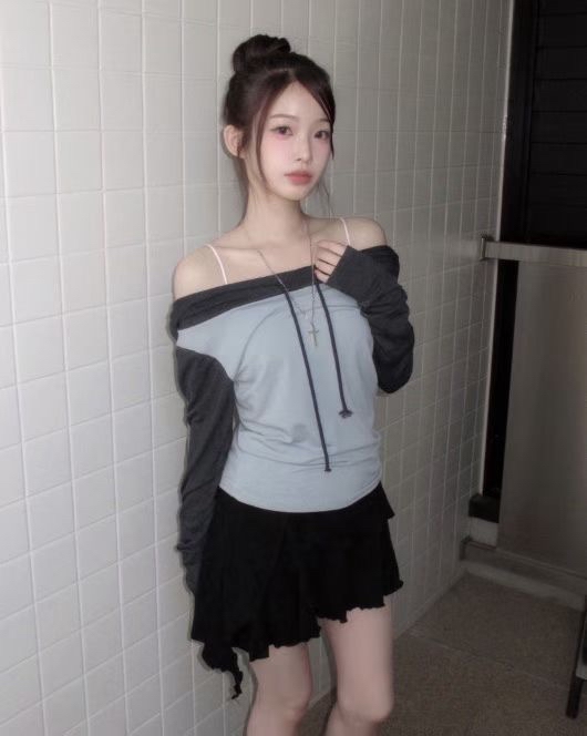 韓國新款不規則短裙