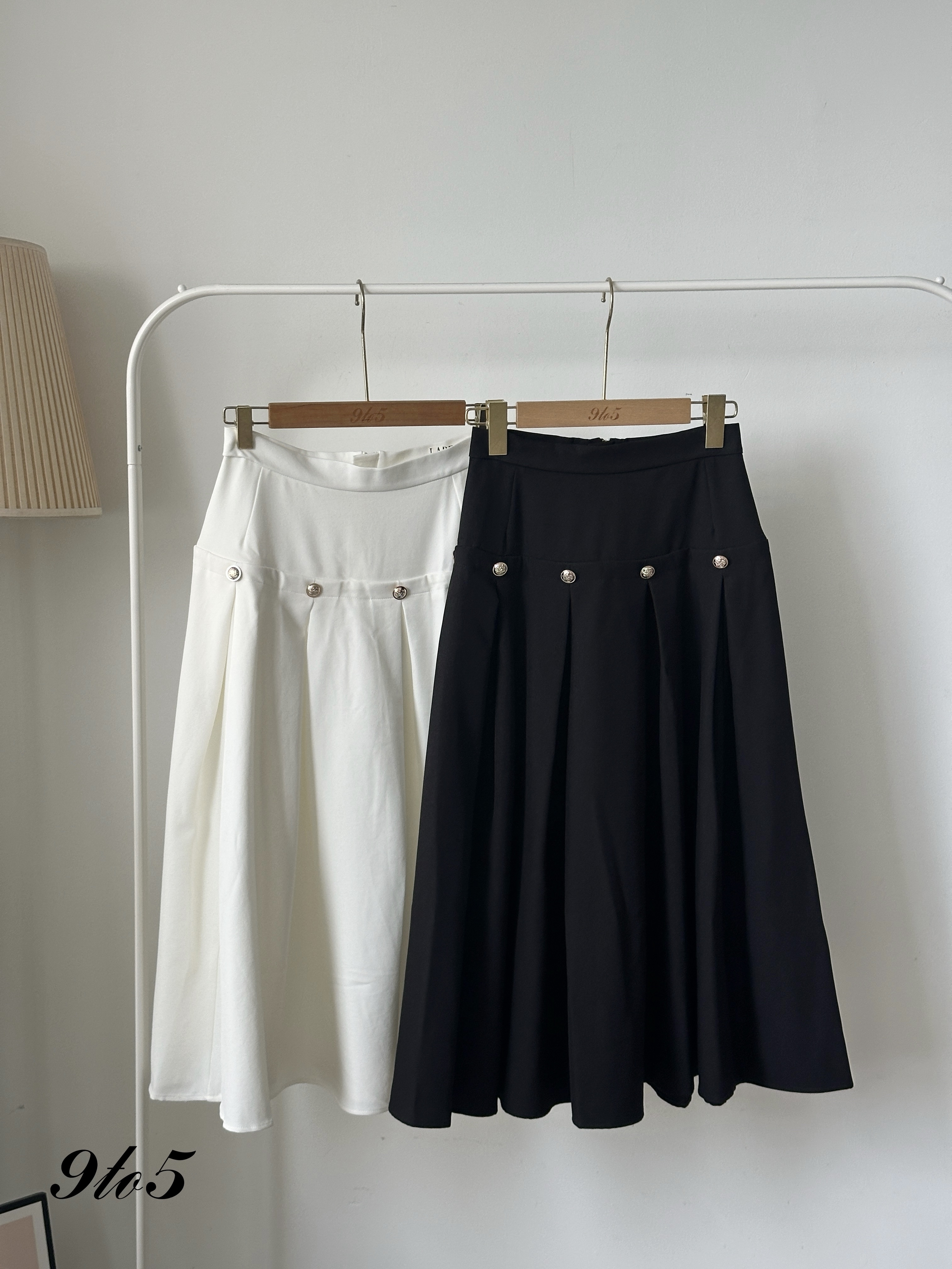 S1829 A Line Pleated Skirt - 4 Colors 
