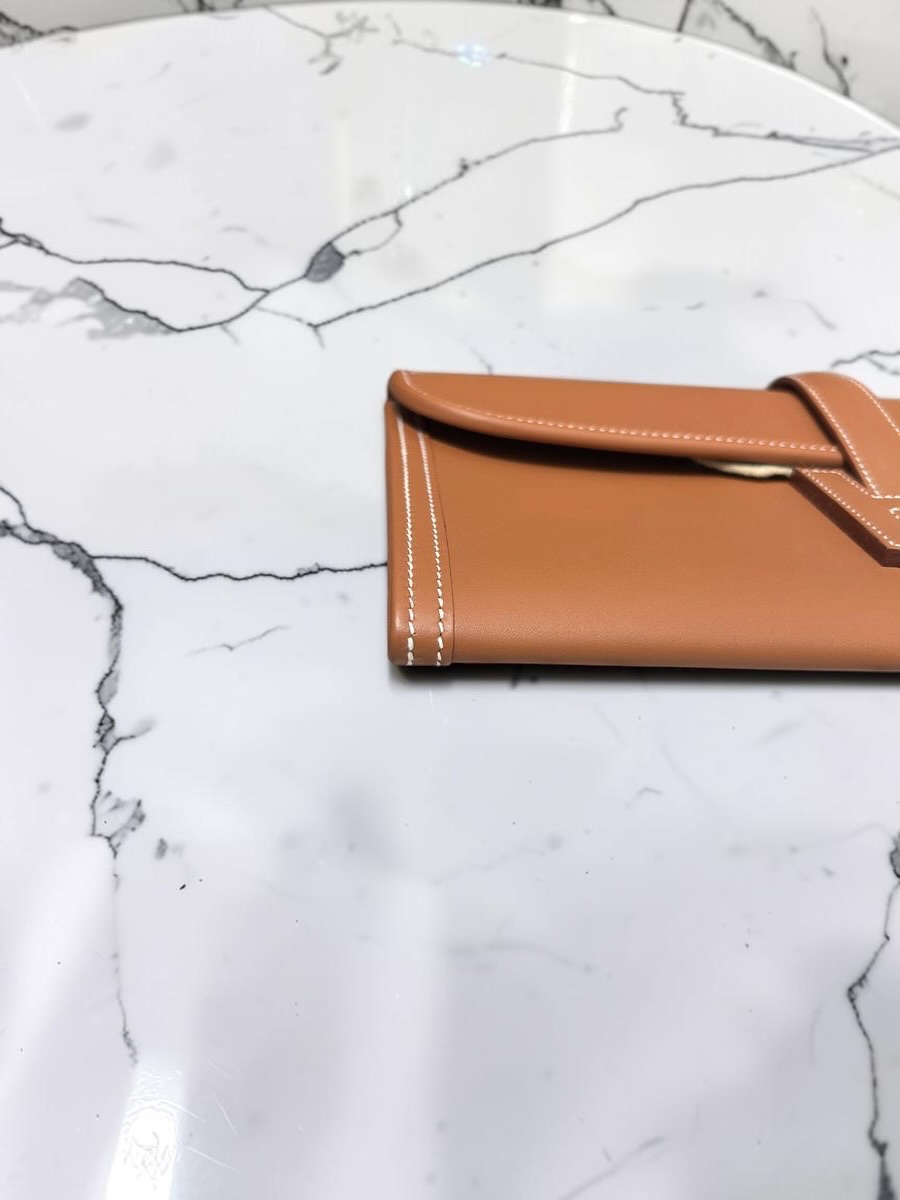 HERMES Jige Elan 29 Stamp U Clutch gold Calfskin 100%Authentic, 99%new ✅box