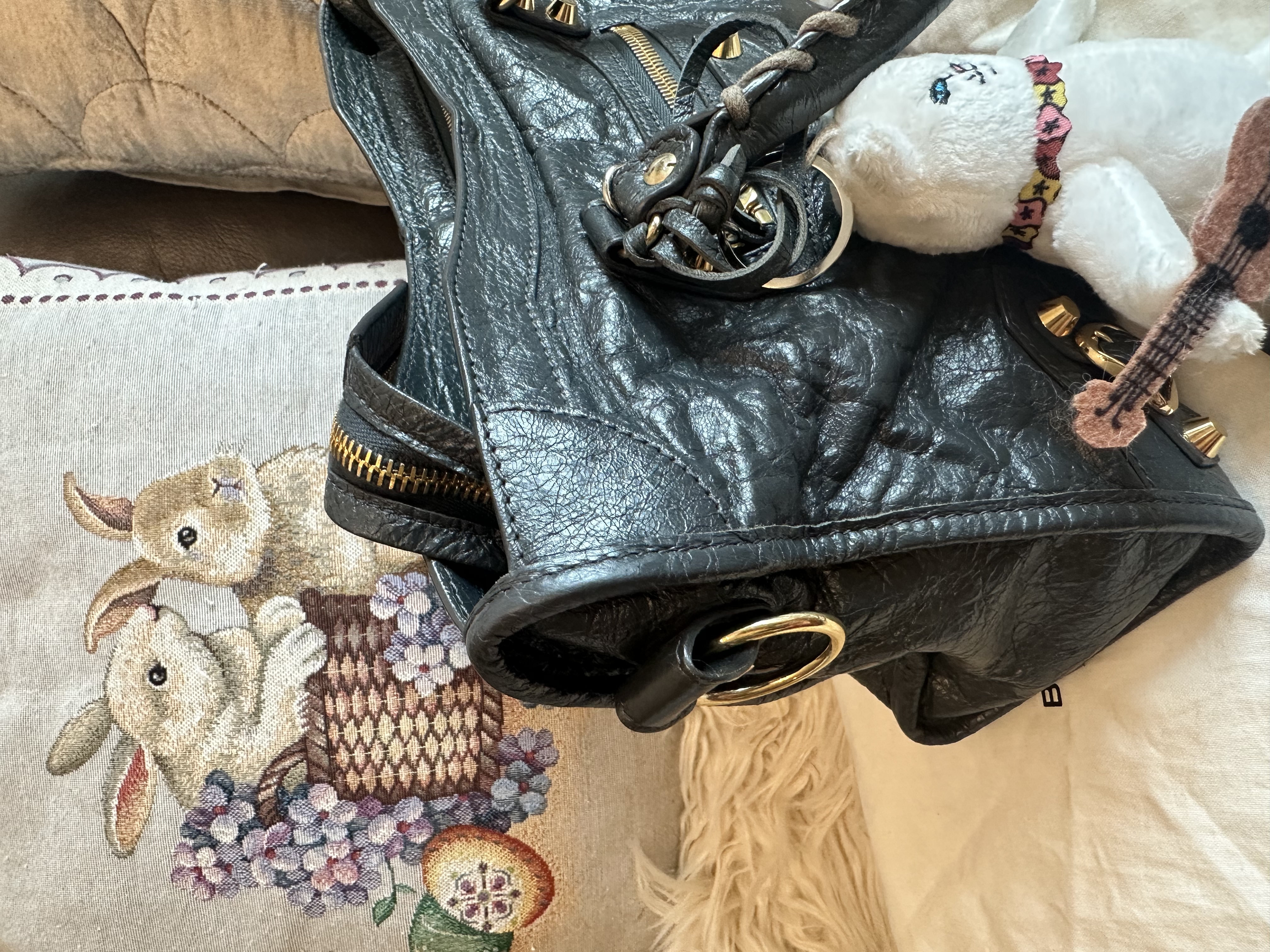 balenciaga dark grey city ghw 