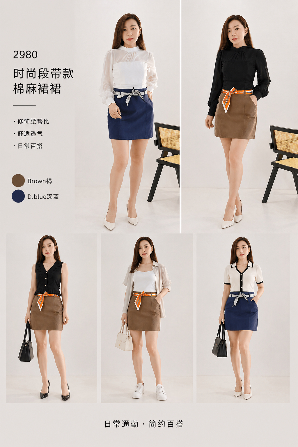 2980 NEW DESIGN SKIRT PANT WITH SEGMENT 