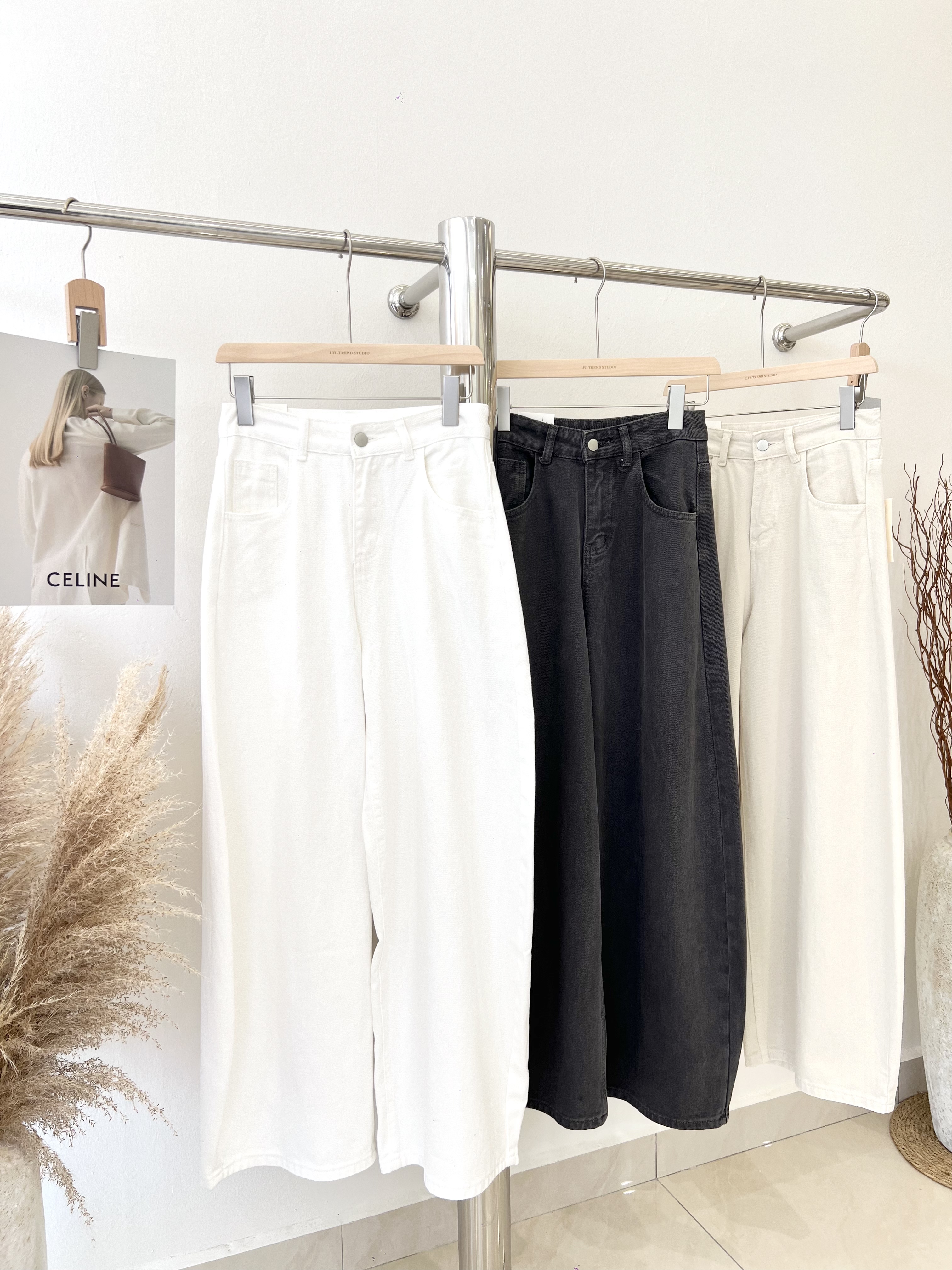 7101 爆款百搭牛仔弯刀长裤